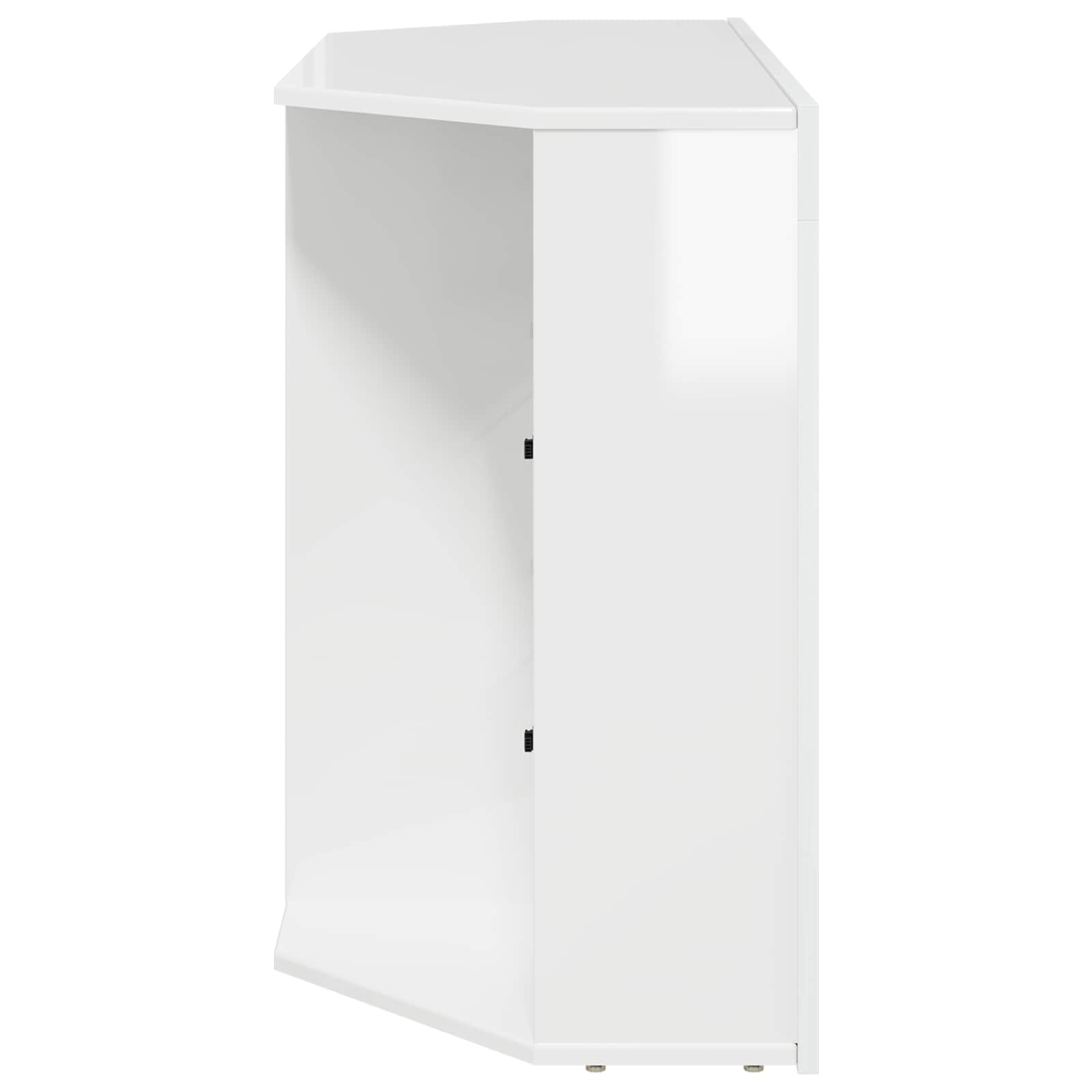 Kotni LED TV ormar Zidne Visoki sjaj bijela 100x40x68cm
