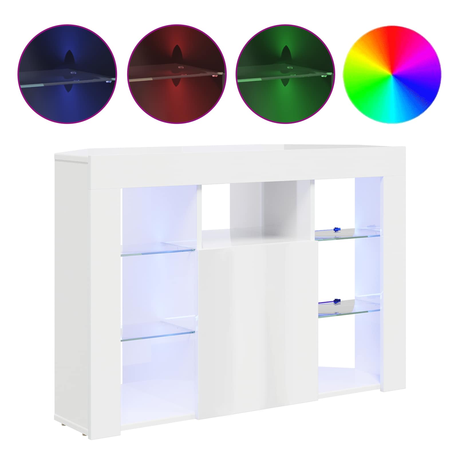 Kotni LED TV ormar Zidne Visoki sjaj bijela 100x40x68cm
