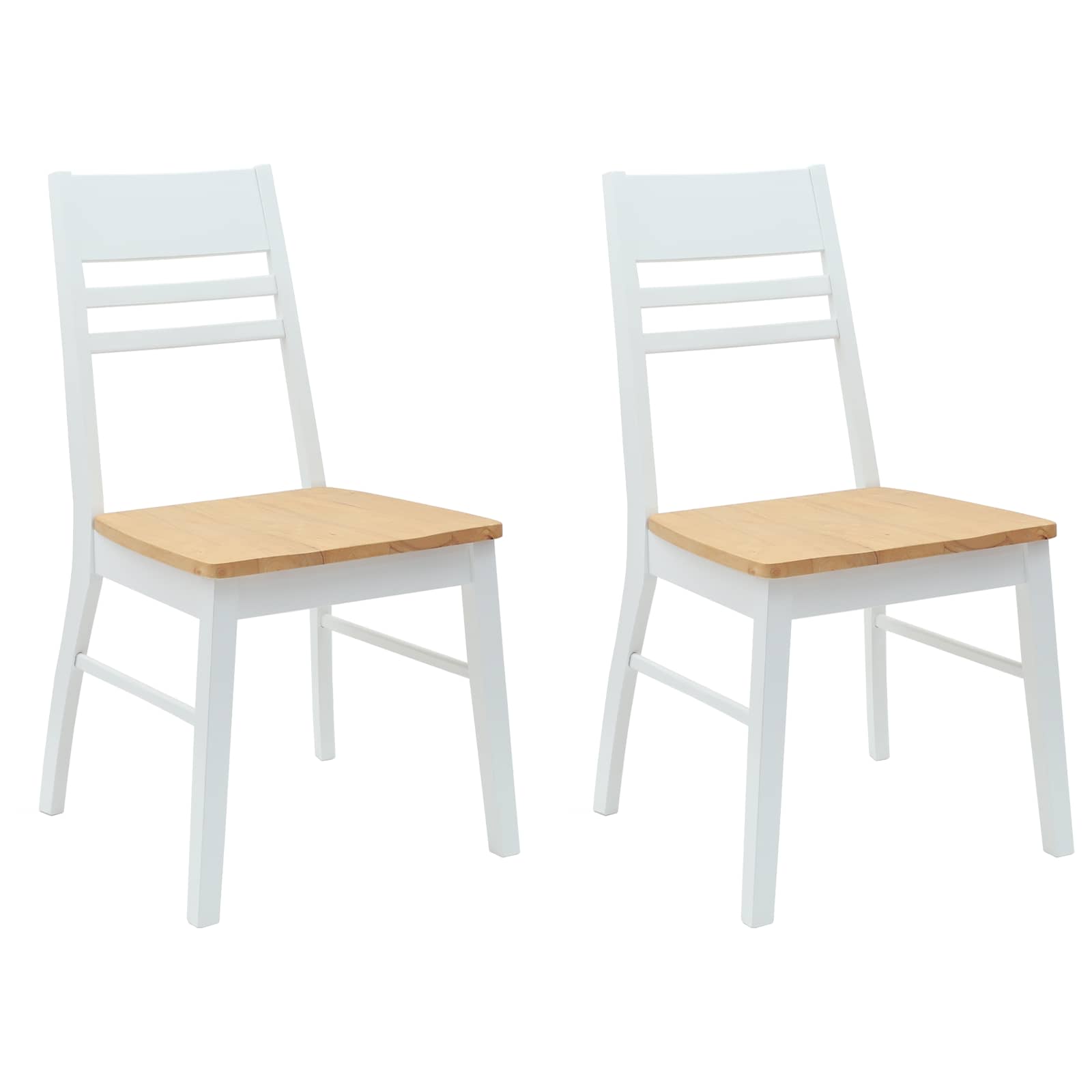 Trpezarijske stolice 2 pcs Bijelo 43 x 54 x 89 cm