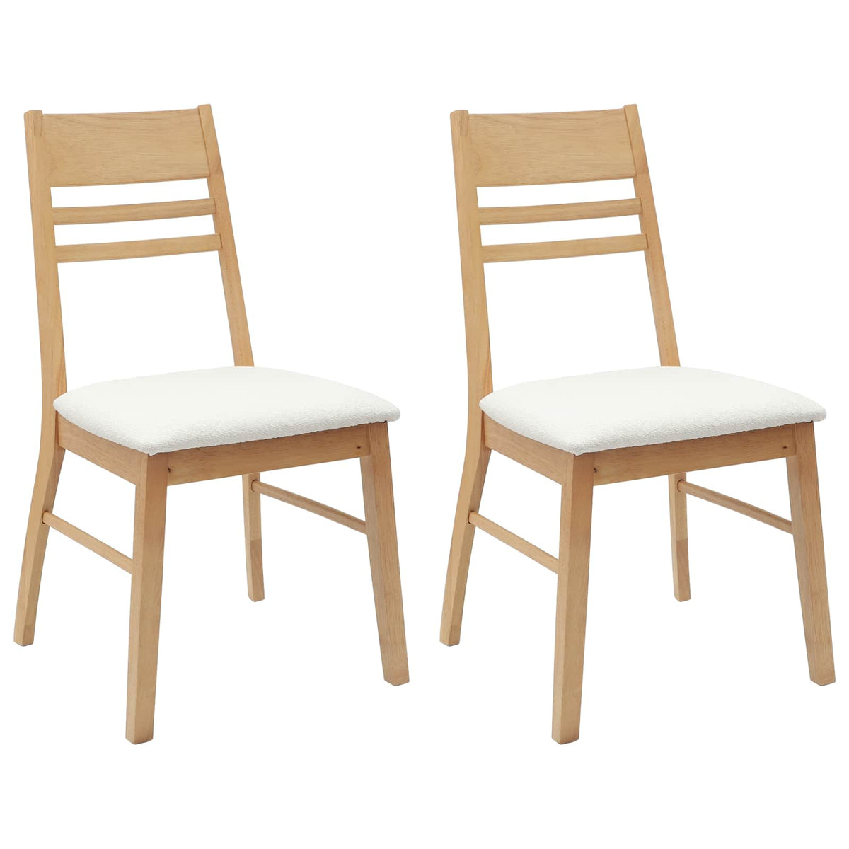 Trpezarijske stolice 2 pcs Prirodna 43 x 54 x 89 cm
