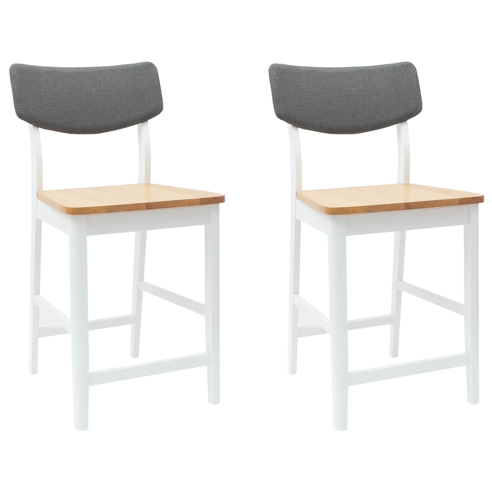 Trpezarijske stolice 2 pcs Bijelo 48 x 49 x 95 cm