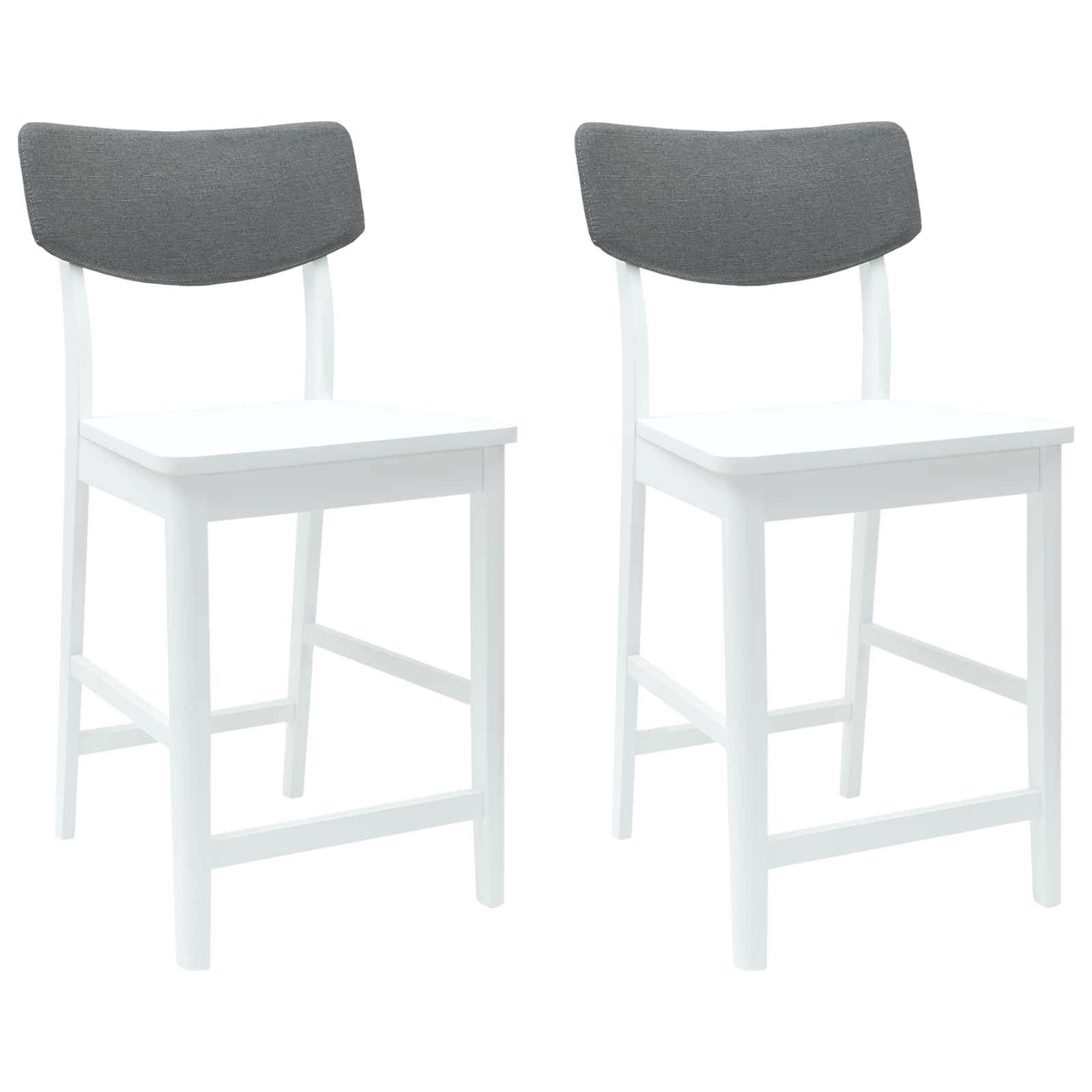 Trpezarijske stolice 2 pcs Bijelo 48 x 49 x 95 cm