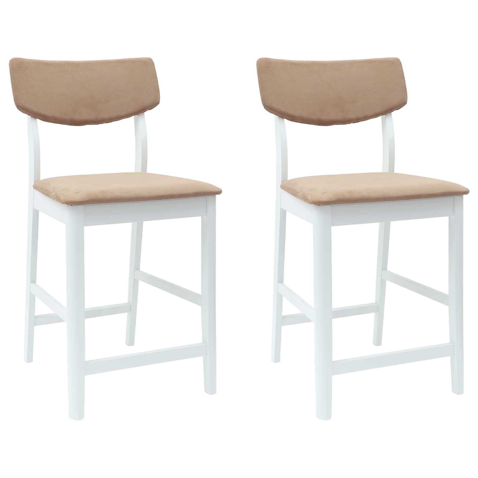 Trpezarijske stolice 2 pcs Bijelo 48 x 49 x 95 cm