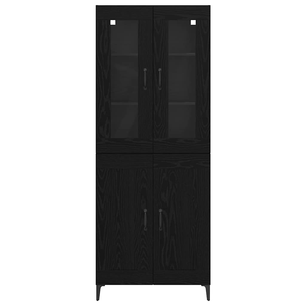 Highboard Crni hrast 69,5 x 34 x 180 cm Konstruirano drvo