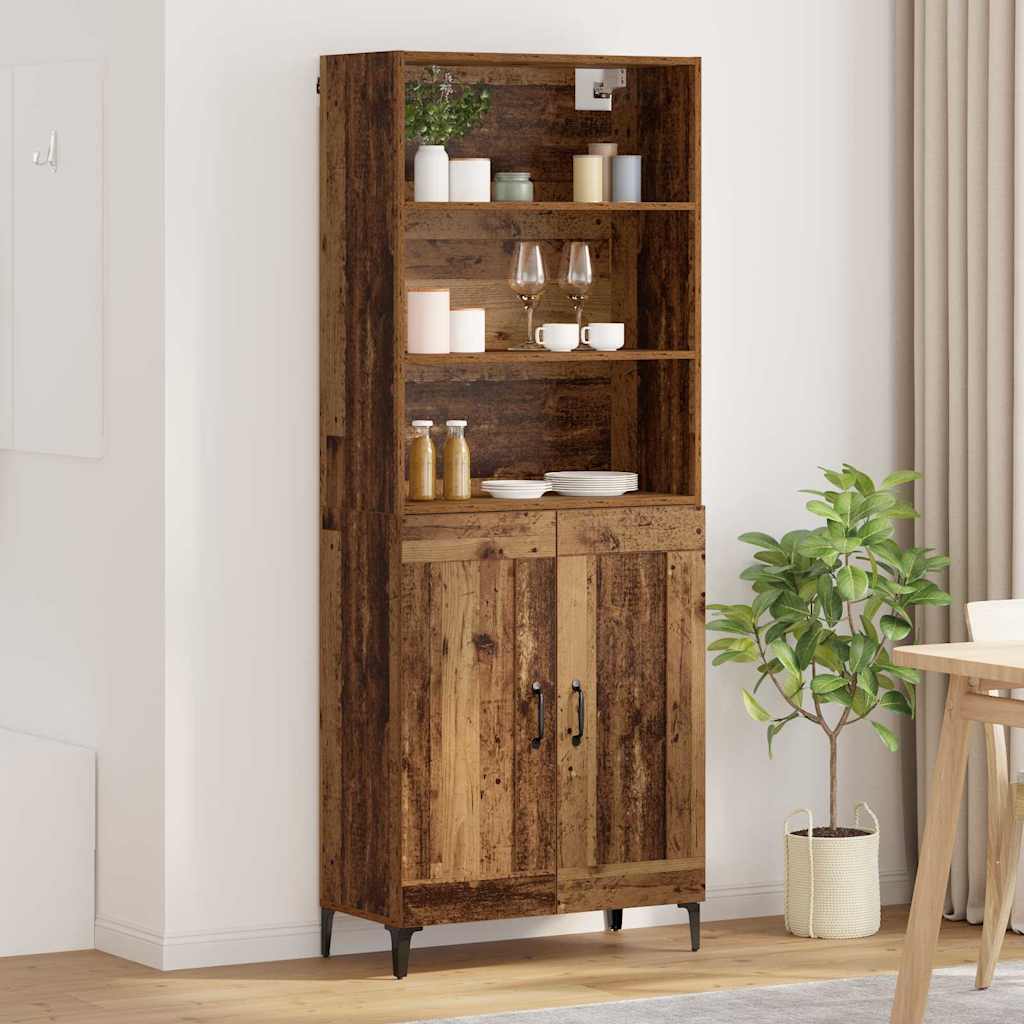 Highboard 2 pcs Staro drvo Konstruirano drvo