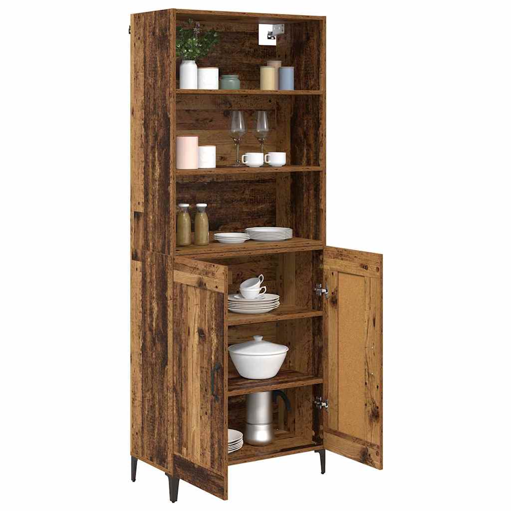 Highboard 2 pcs Staro drvo Konstruirano drvo