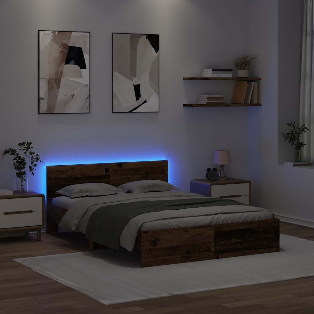 Krevetna konstrukcija Staro drvo 120 x 190 cm Konstruirano drvo