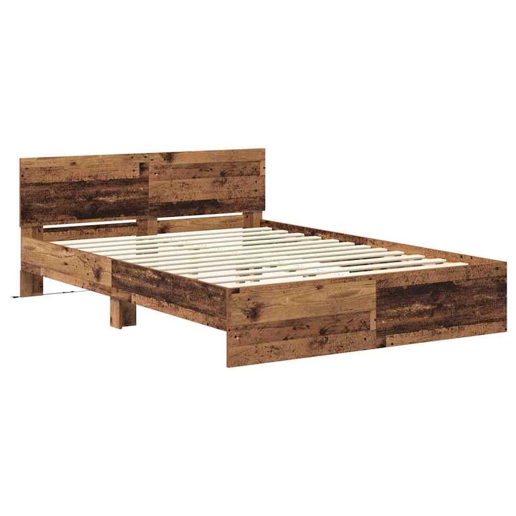 Krevetna konstrukcija Staro drvo 120 x 190 cm Konstruirano drvo