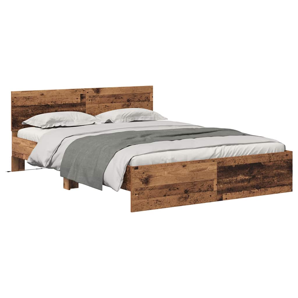 Krevetna konstrukcija Staro drvo 120 x 190 cm Konstruirano drvo