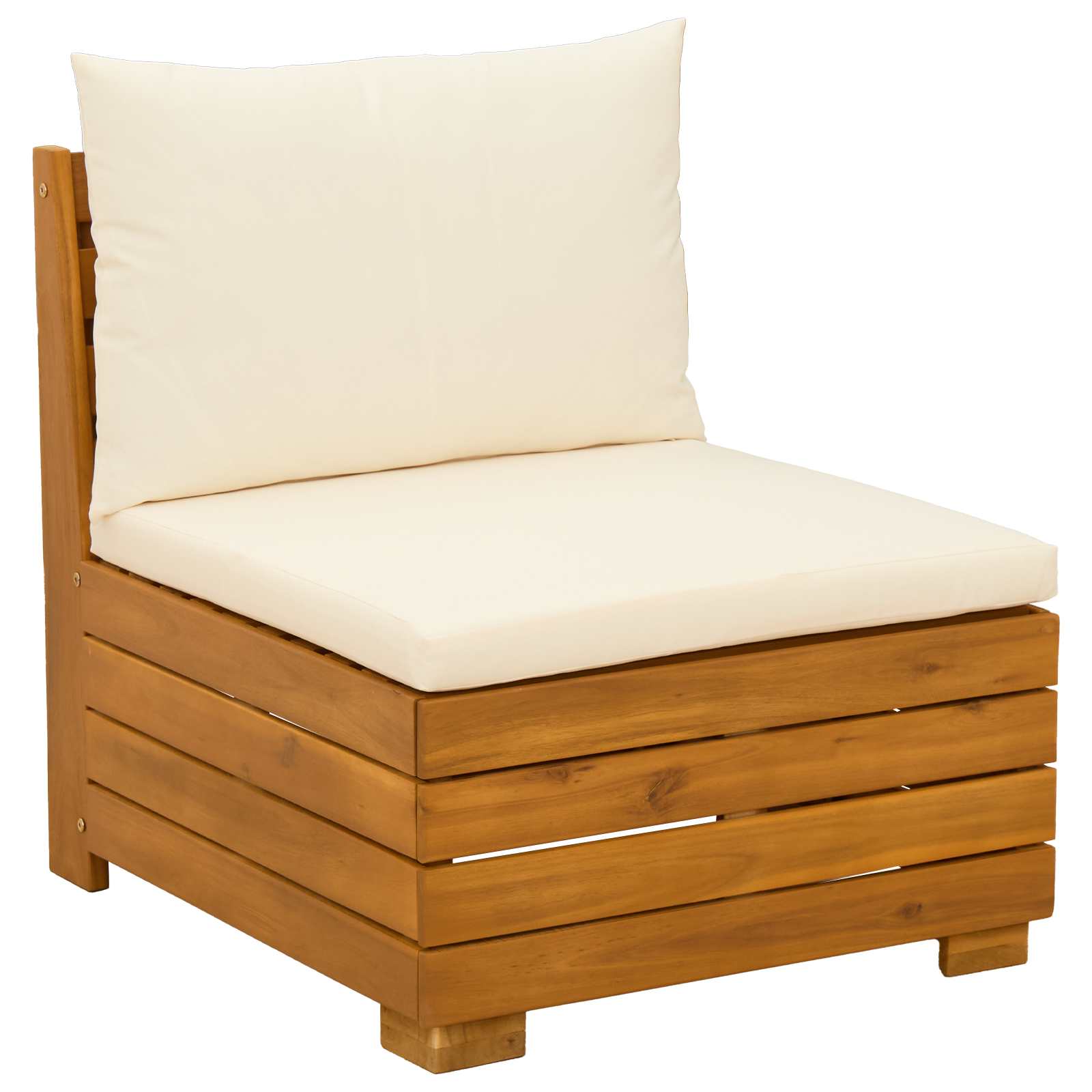 Set vanjskih sofa s jastukom 11 Komad Smeđa Čvrsto drvo akacije