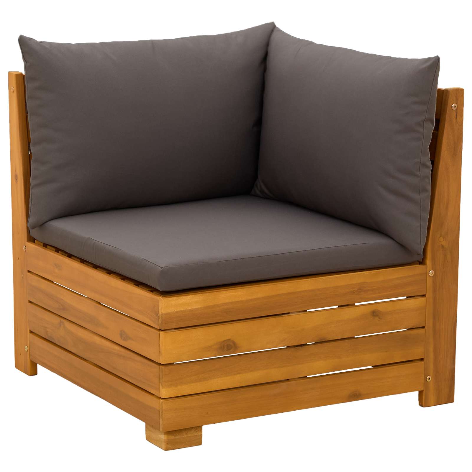 Set vanjskih sofa s jastukom 7 Komad Smeđa Čvrsto drvo akacije