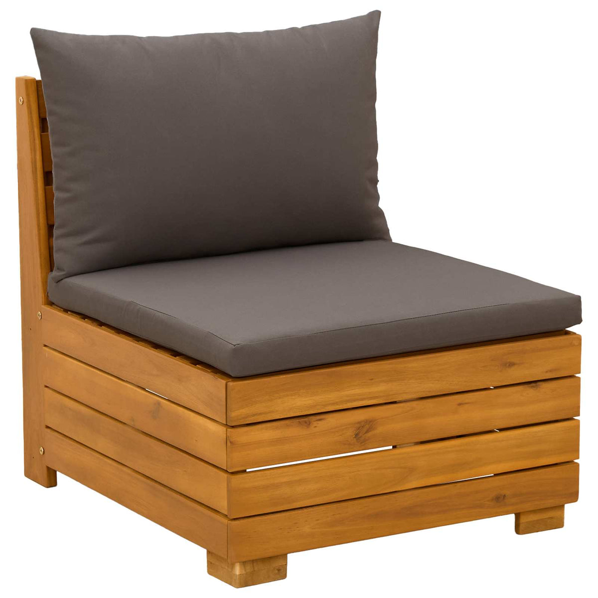 7 kom. Set vanjskih sofa Čvrsto drvo akacije Smeđa