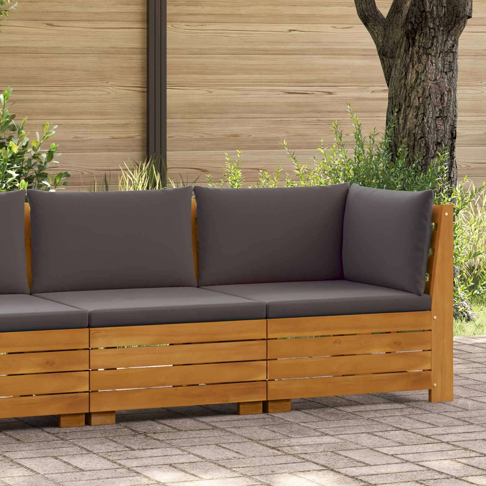 Set lounge namještaja za vrt 2 Komad Smeđa Čvrsto drvo akacije