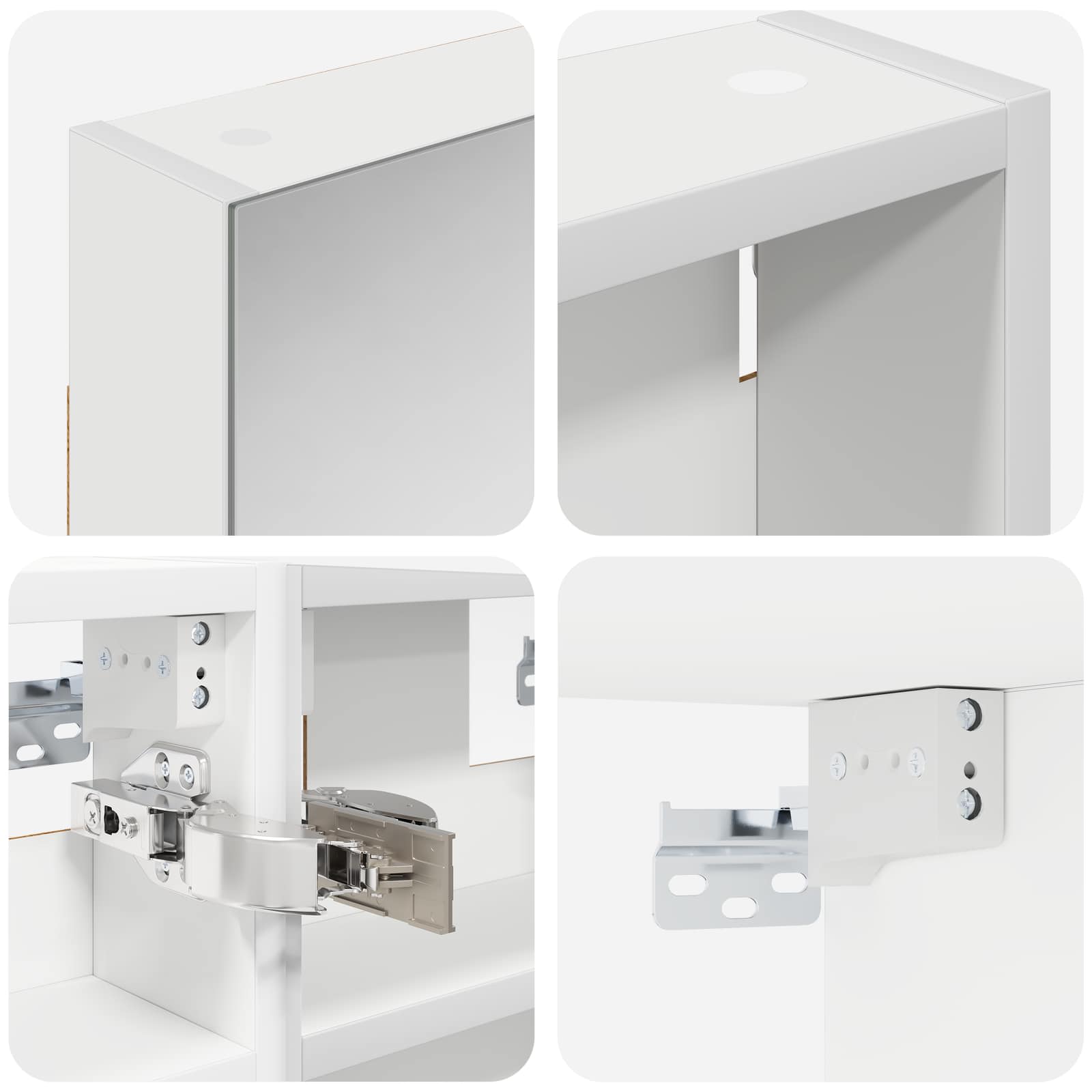 Set ormarića za kupaonicu S LED lampica 3 pcs 90 x 10,5 x 50 cm