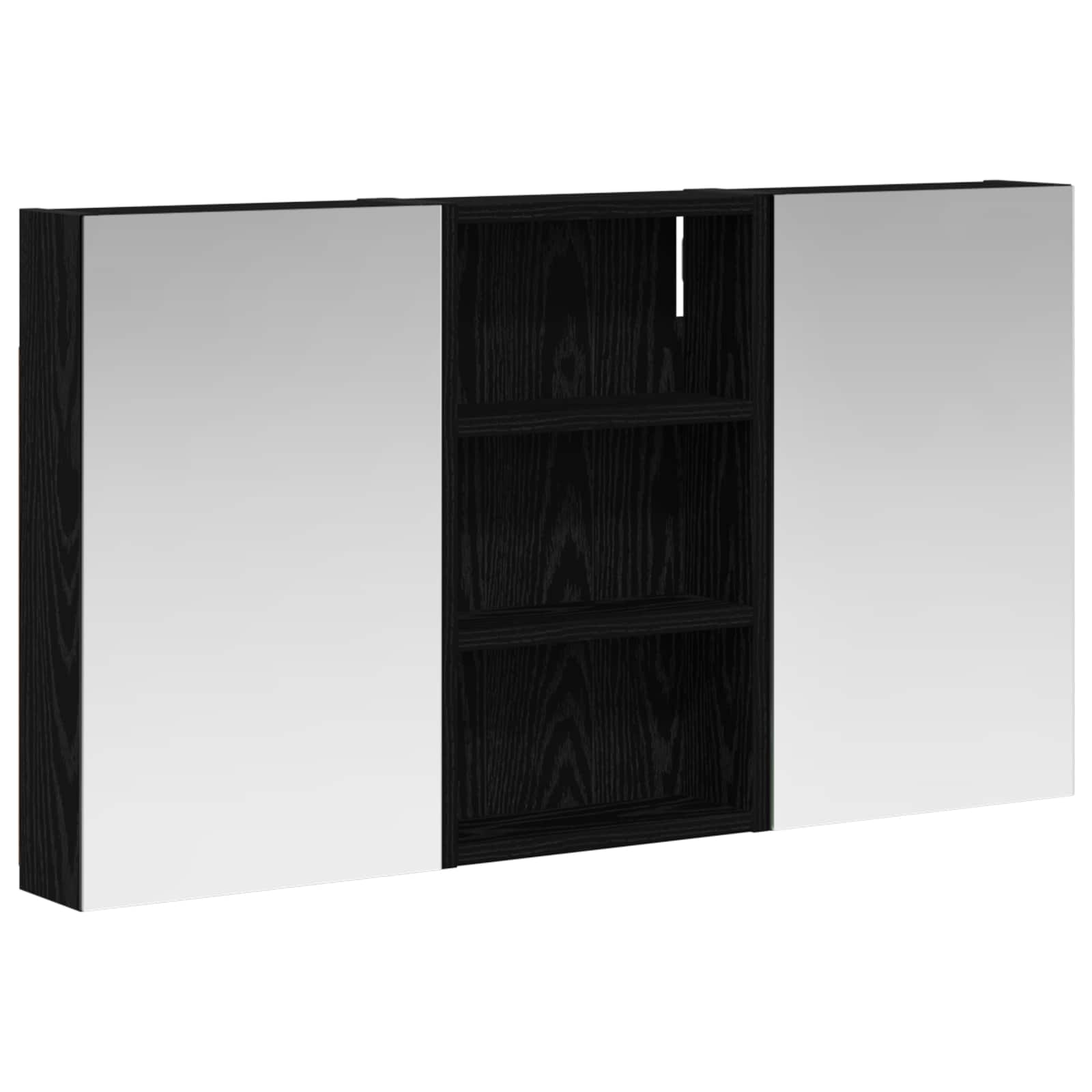 Set ormarića za kupaonicu S LED lampica 3 pcs 90 x 10,5 x 50 cm