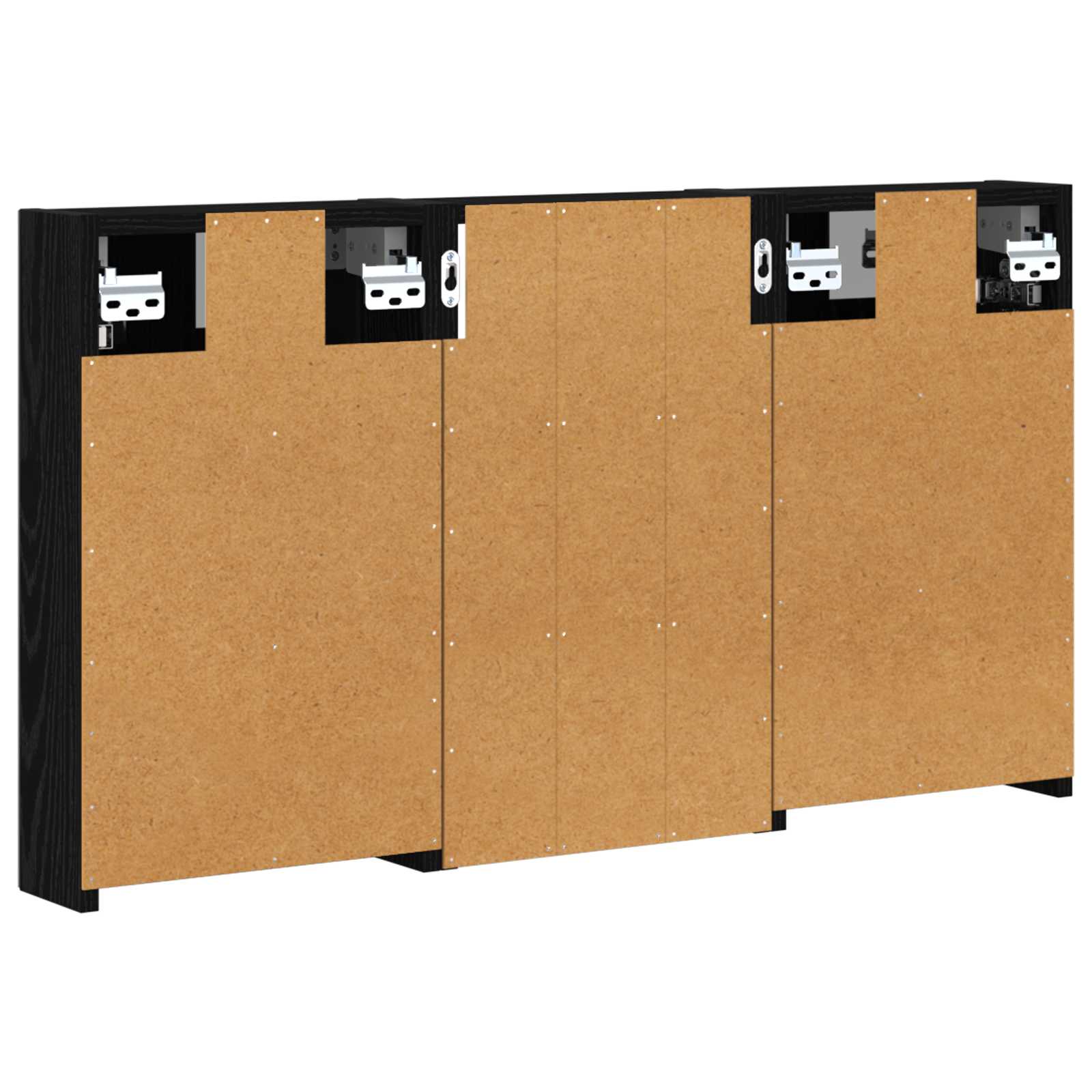 Set ormarića za kupaonicu S LED lampica 3 pcs 90 x 10,5 x 50 cm