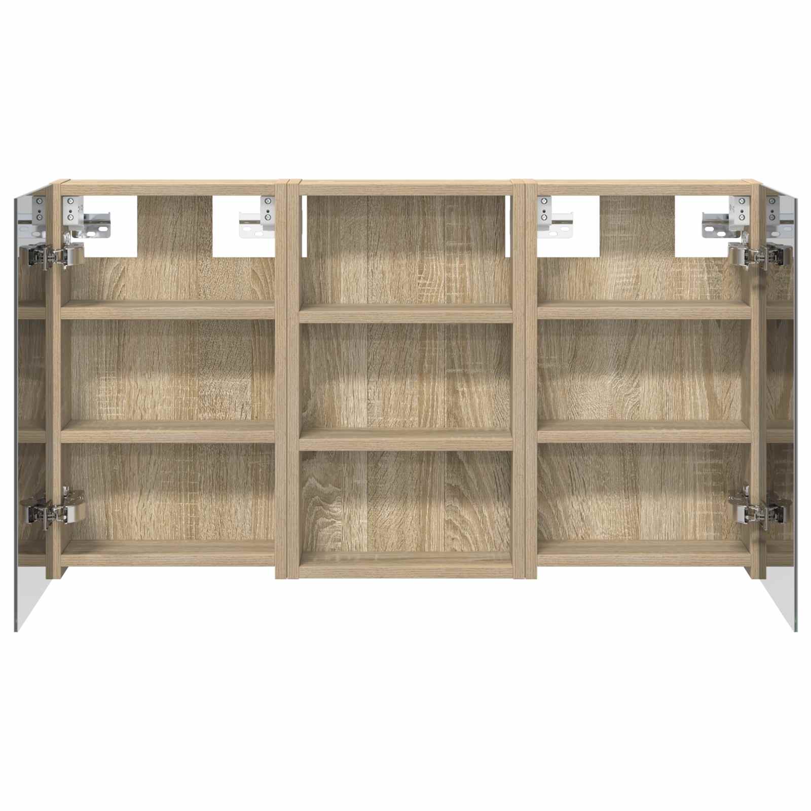 Set ormarića za kupaonicu S LED lampica 3 pcs 90 x 10,5 x 50 cm