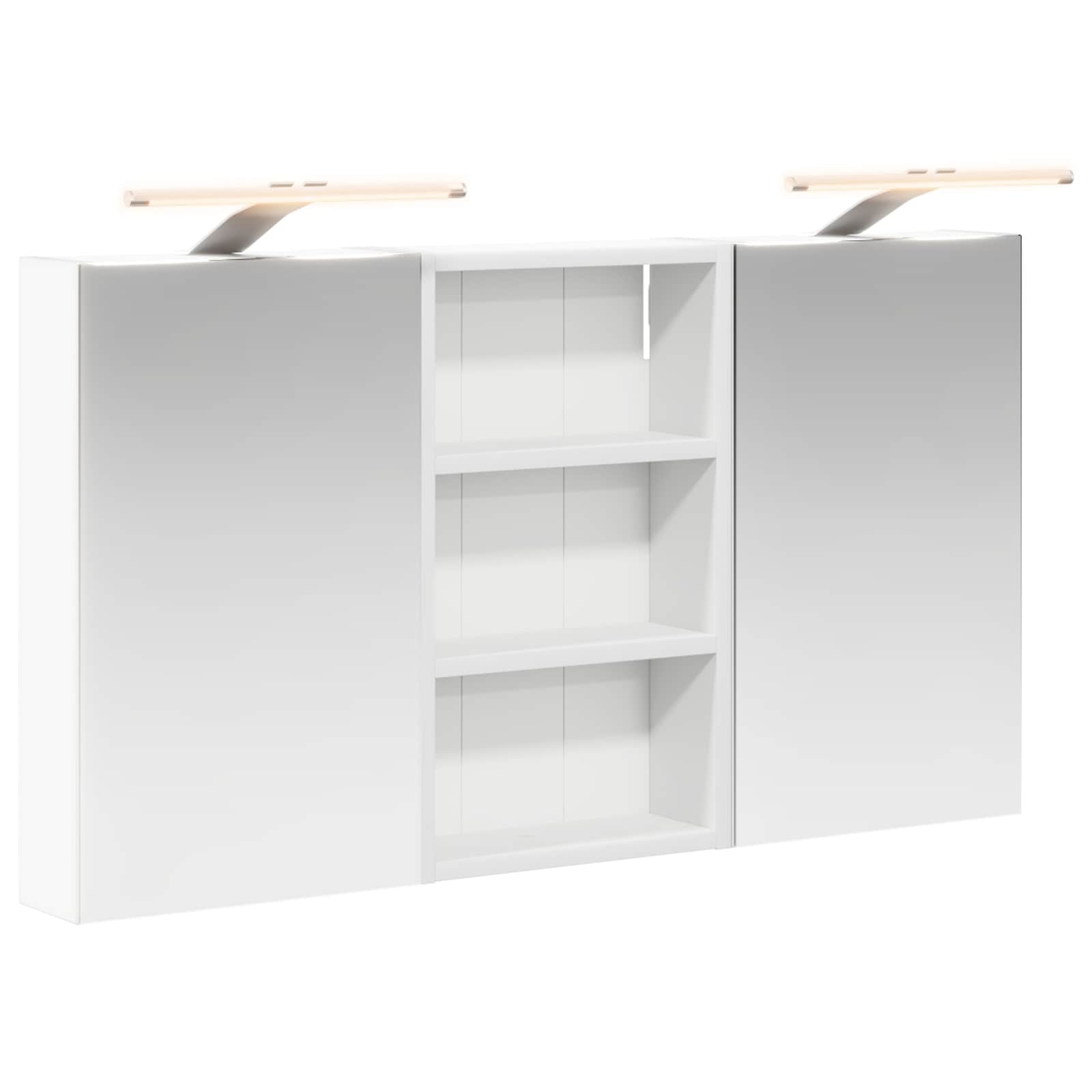 Set ormarića za kupaonicu S LED lampica 3 pcs 90 x 10,5 x 50 cm