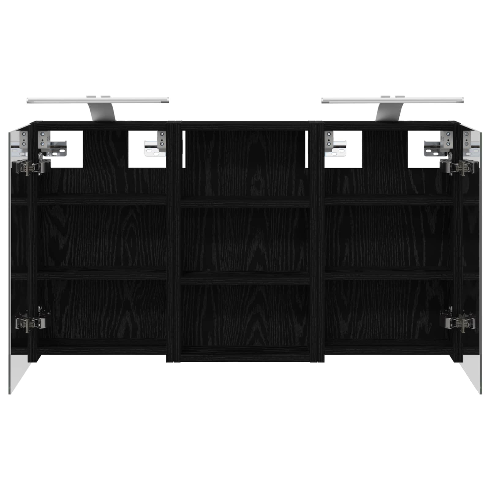Set ormarića za kupaonicu S LED lampica 3 pcs 90 x 10,5 x 50 cm