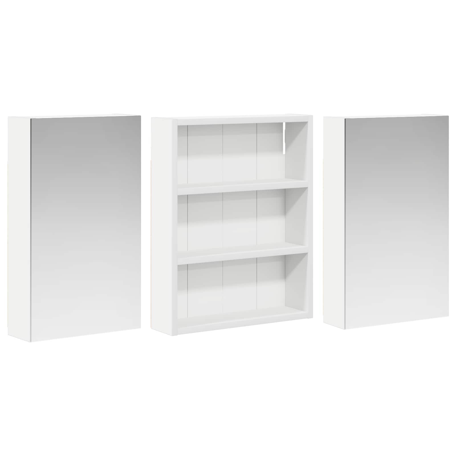 Set ormarića za kupaonicu s policom 3 pcs 100 x 10,5 x 50 cm