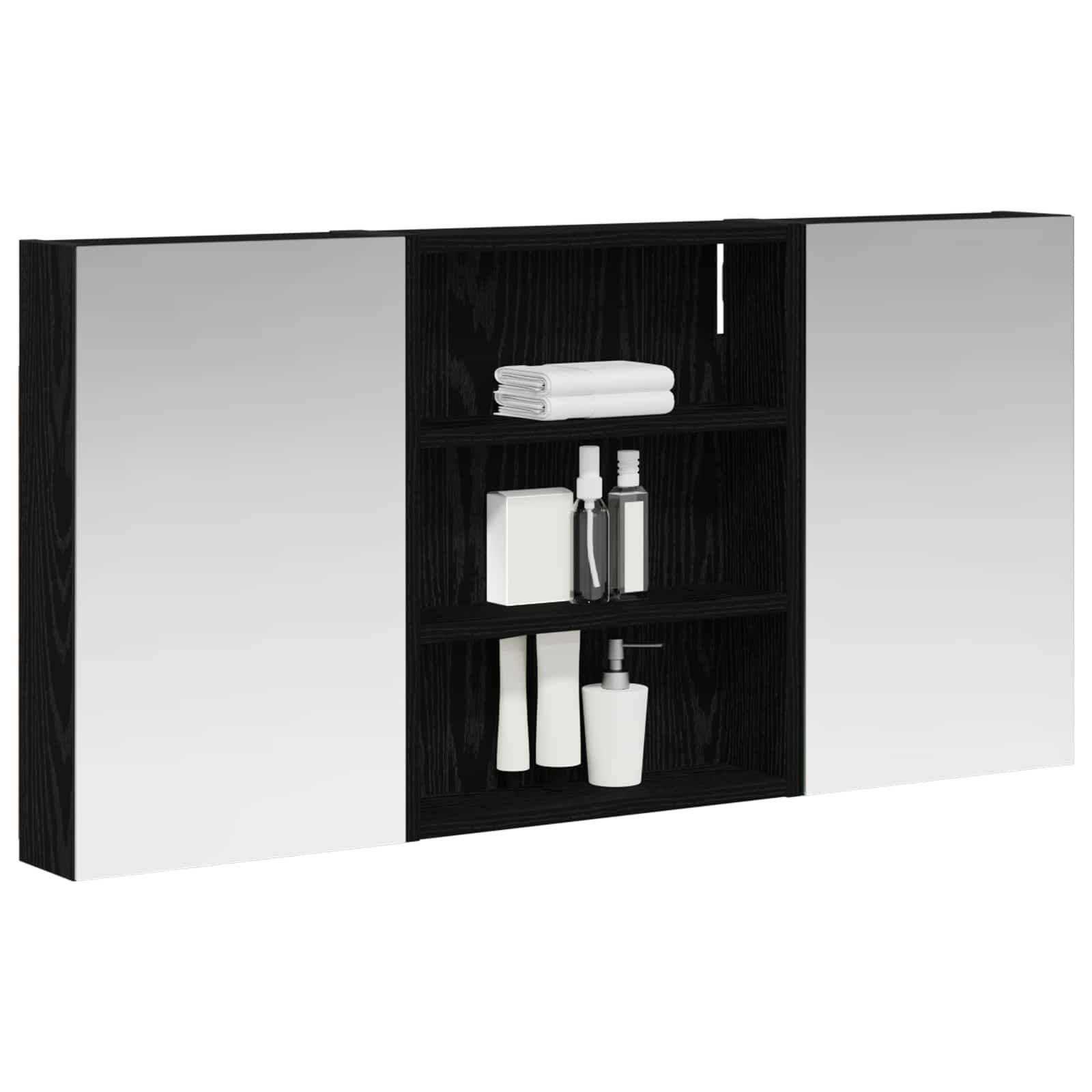 Set ormarića za kupaonicu s policom 3 pcs 100 x 10,5 x 50 cm