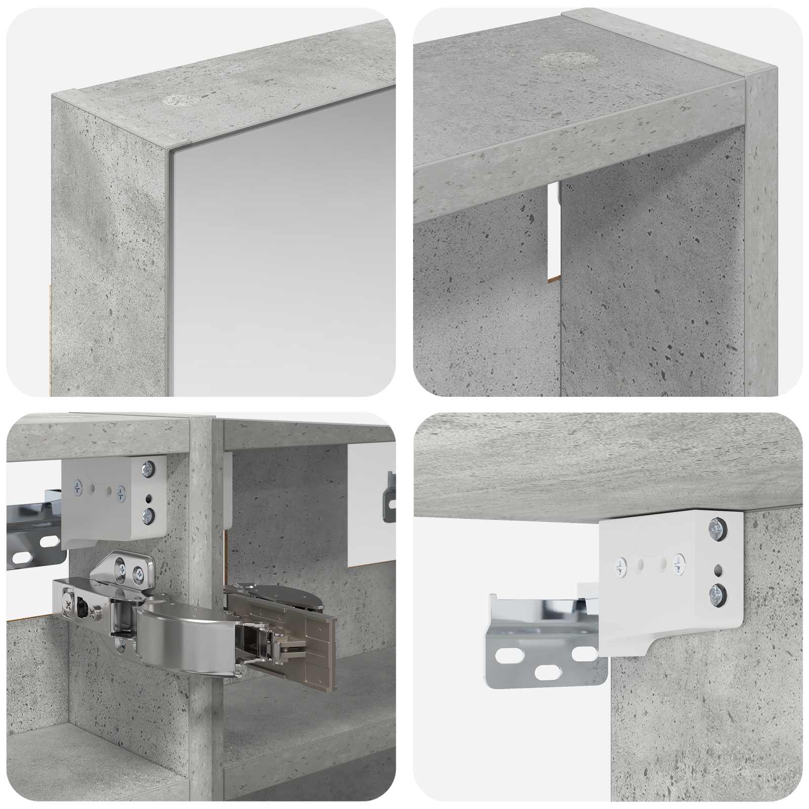 Set ormarića za kupaonicu s policom 3 pcs 100 x 10,5 x 50 cm