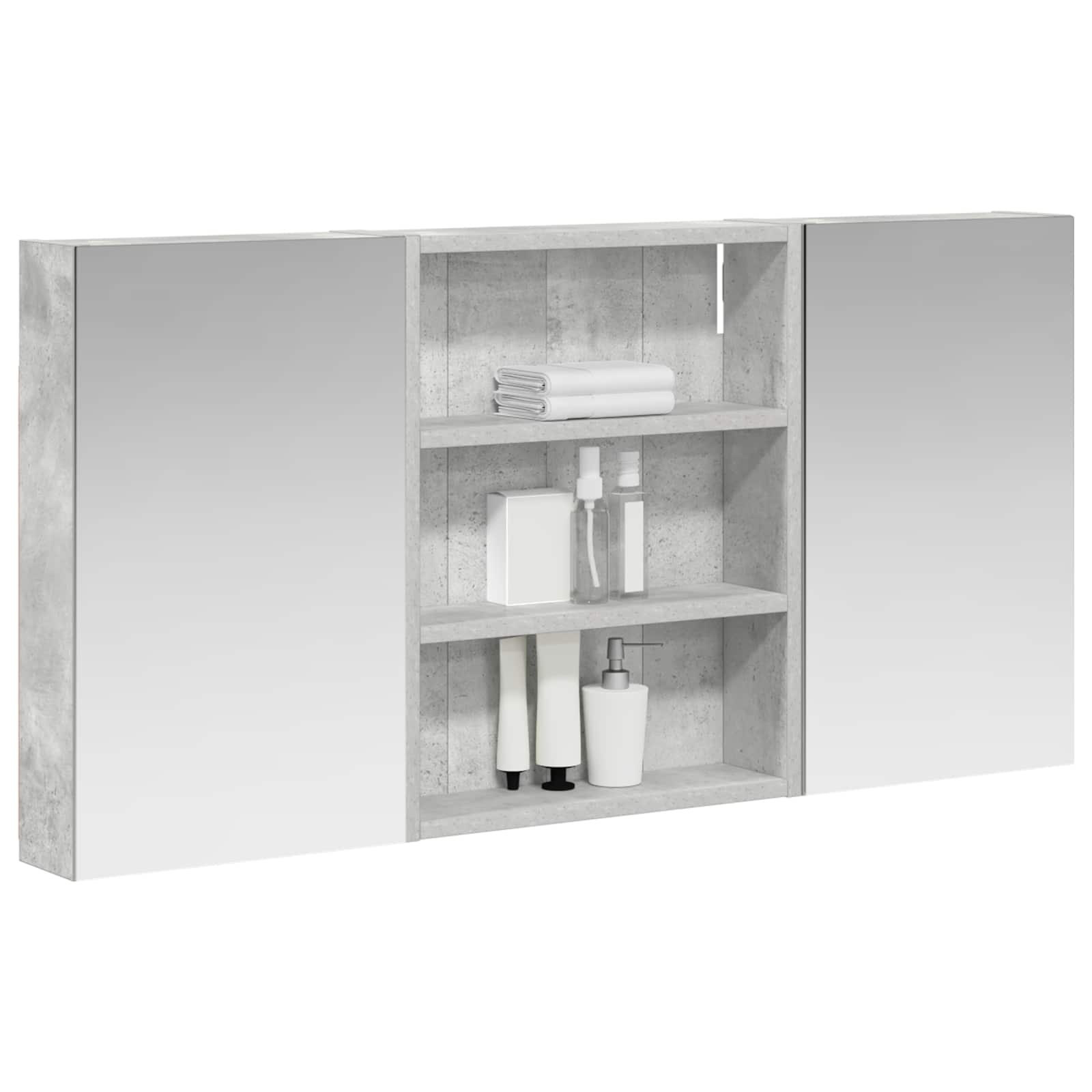 Set ormarića za kupaonicu s policom 3 pcs 100 x 10,5 x 50 cm