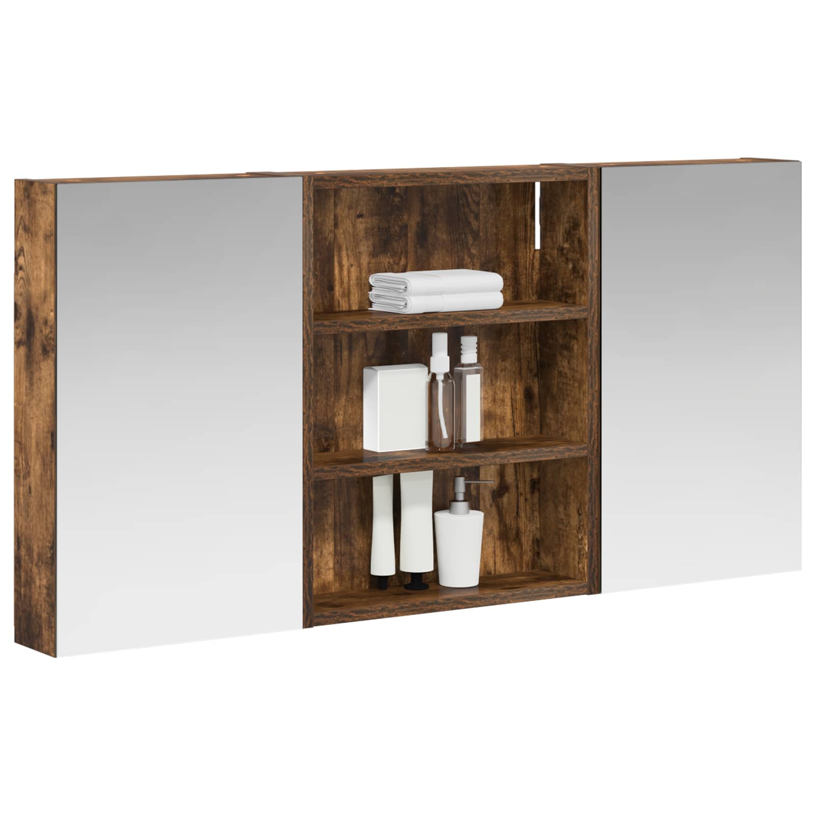 Set ormarića za kupaonicu s policom 3 pcs 100 x 10,5 x 50 cm