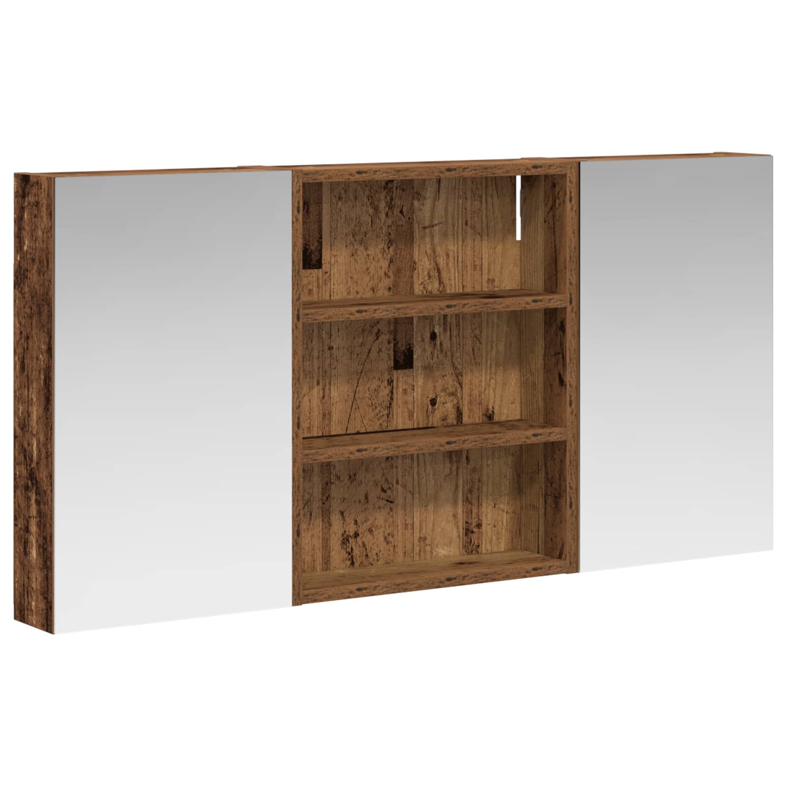 Set ormarića za kupaonicu s policom 3 pcs 100 x 10,5 x 50 cm