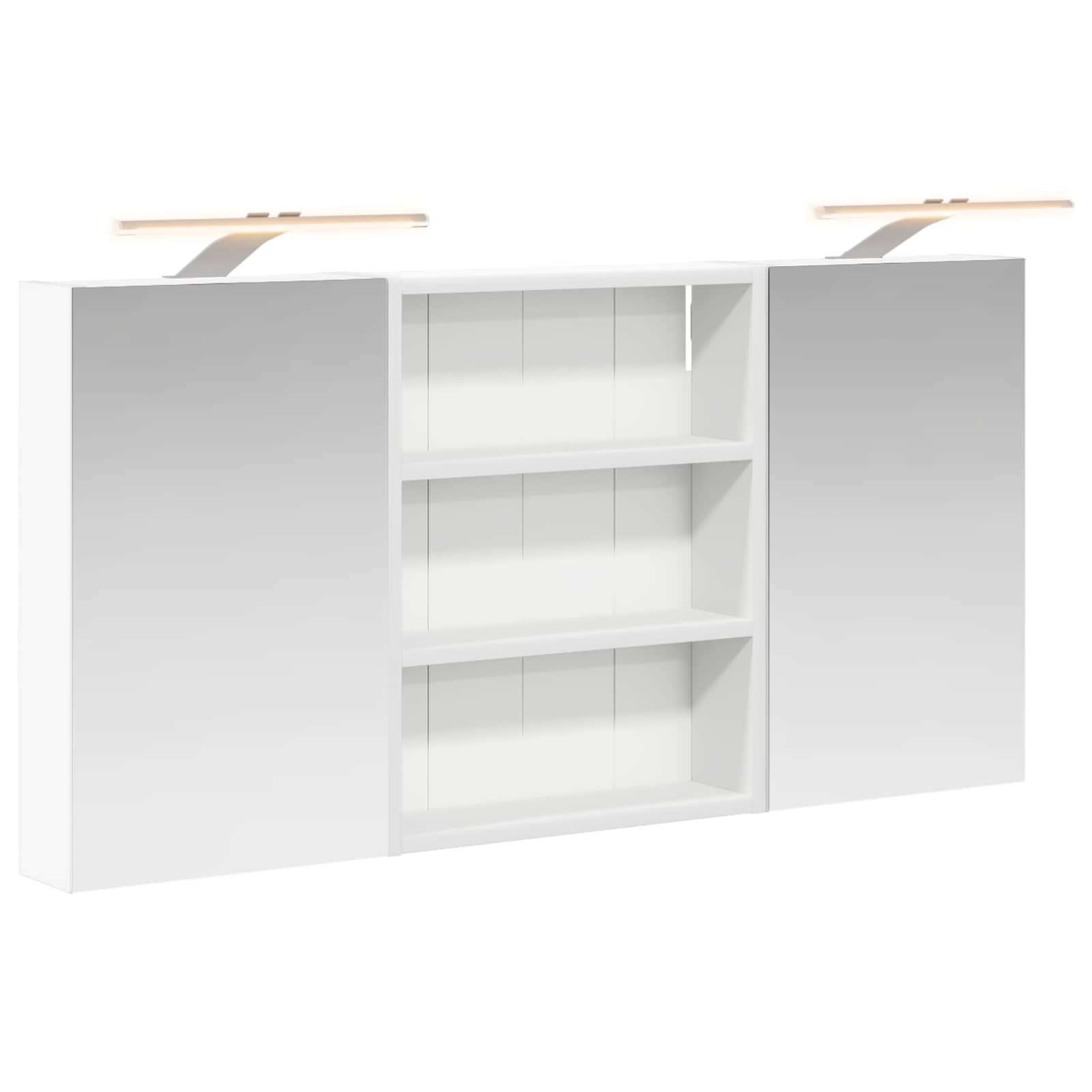 Set ormarića za kupaonicu s policom 3 pcs 100 x 10,5 x 50 cm