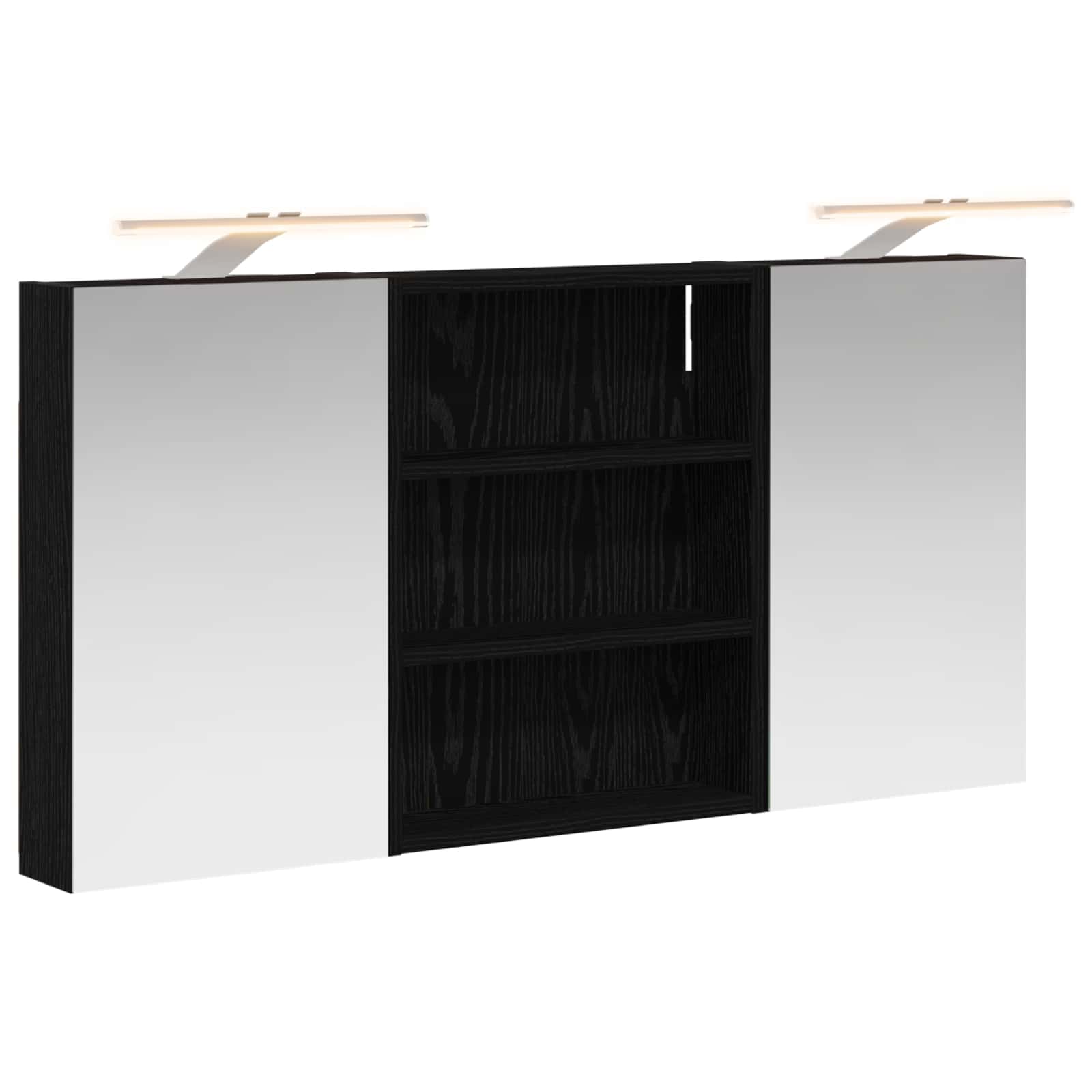 Set ormarića za kupaonicu s policom 3 pcs 100 x 10,5 x 50 cm
