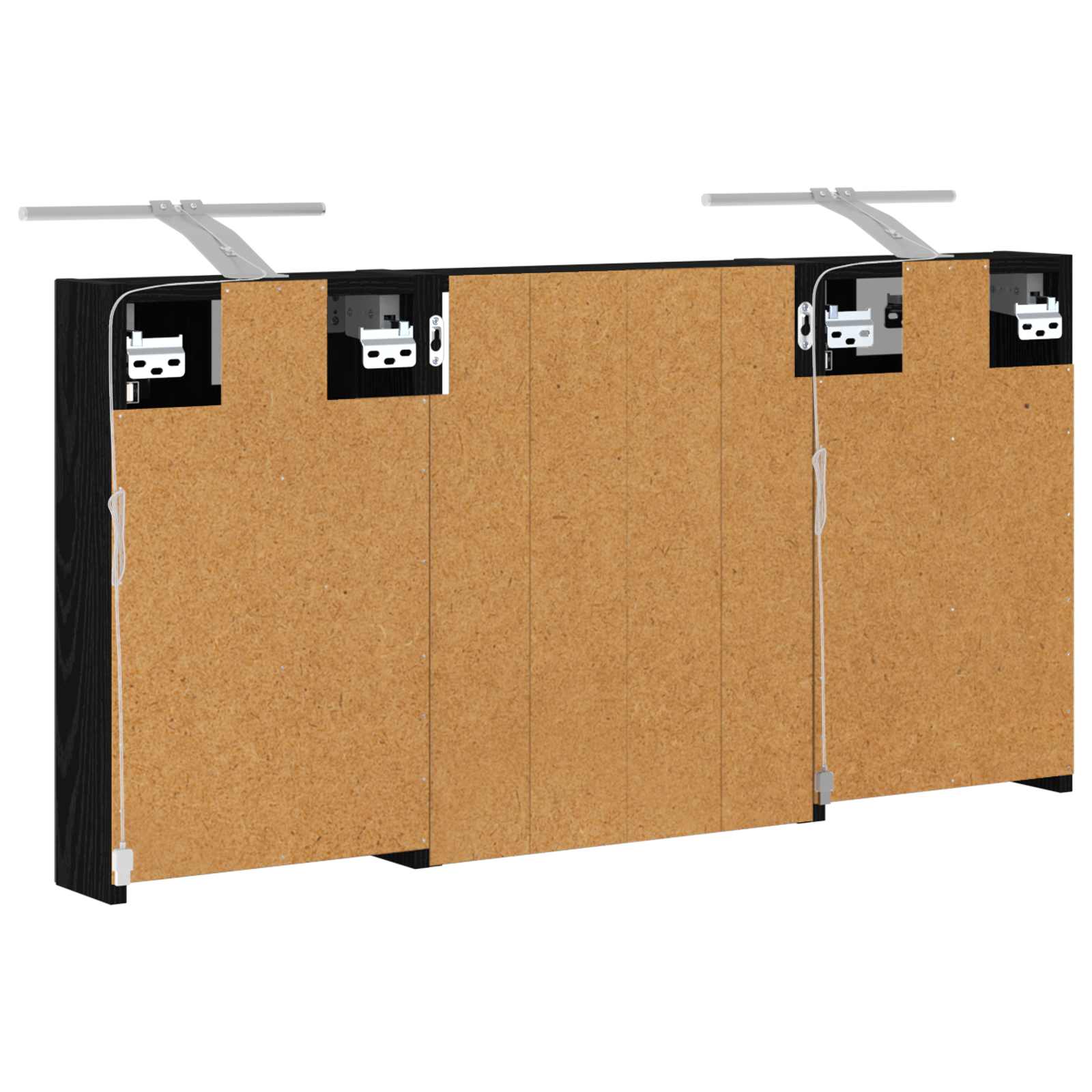 Set ormarića za kupaonicu s policom 3 pcs 100 x 10,5 x 50 cm