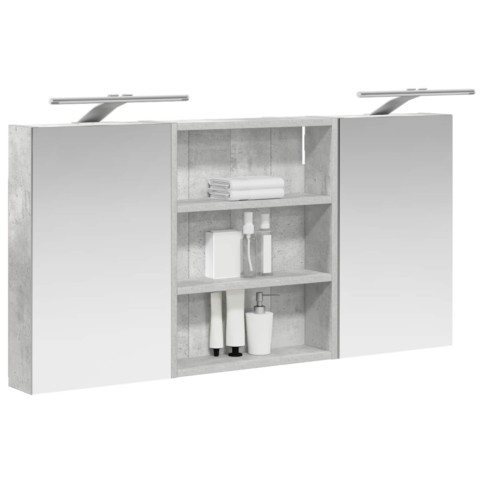 Set ormarića za kupaonicu s policom 3 pcs 100 x 10,5 x 50 cm