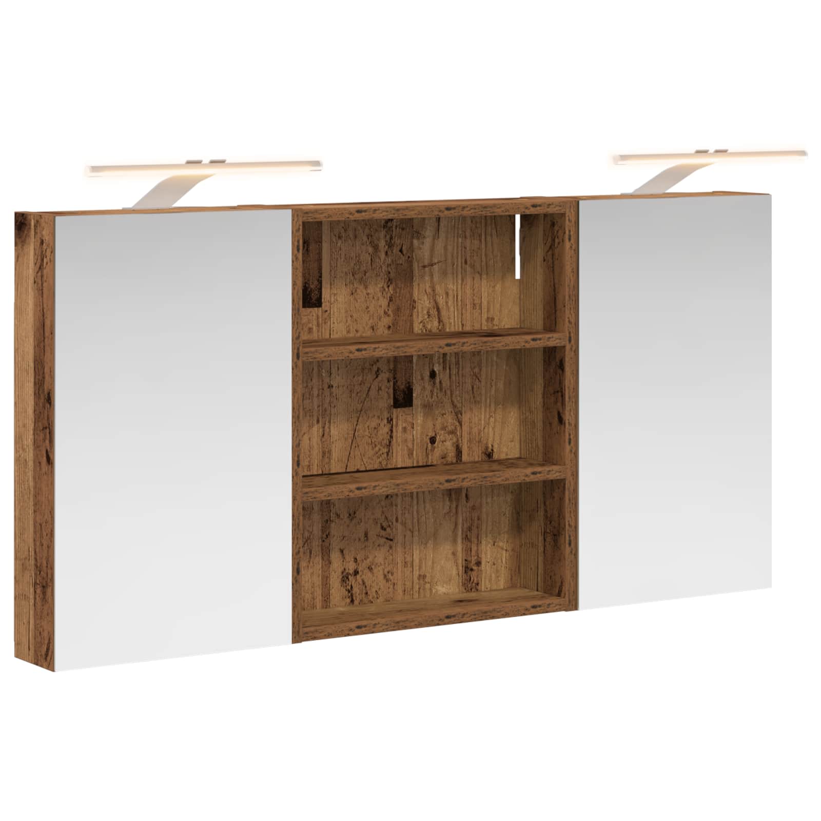 Set ormarića za kupaonicu s policom 3 pcs 100 x 10,5 x 50 cm