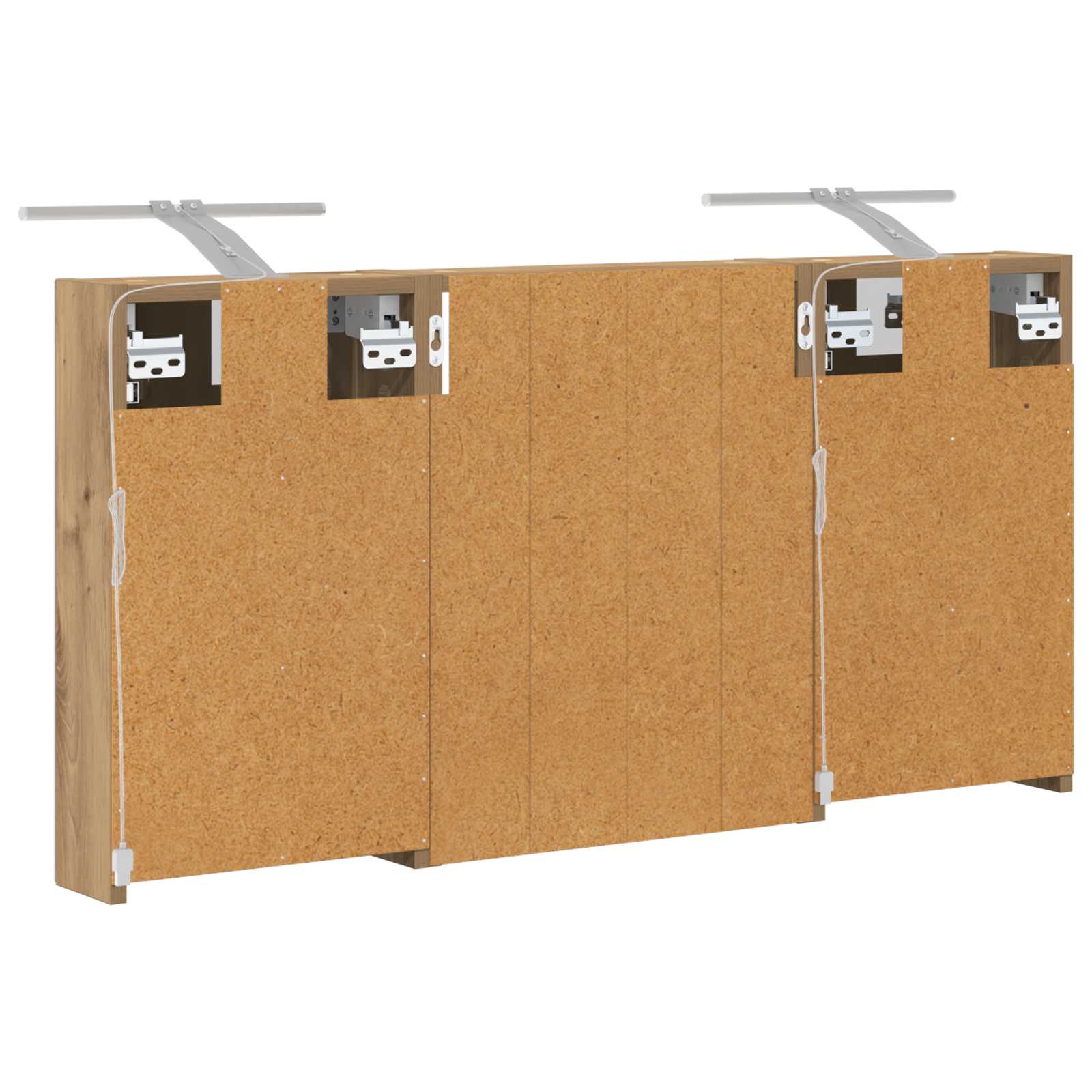 Set ormarića za kupaonicu s policom 3 pcs 100 x 10,5 x 50 cm