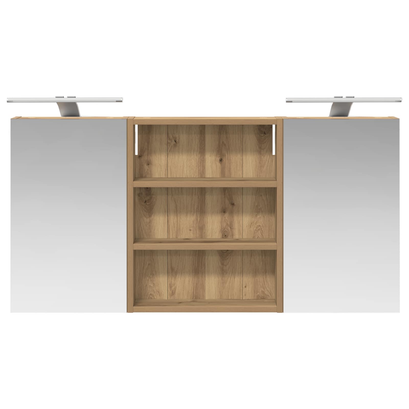 Set ormarića za kupaonicu s policom 3 pcs 100 x 10,5 x 50 cm