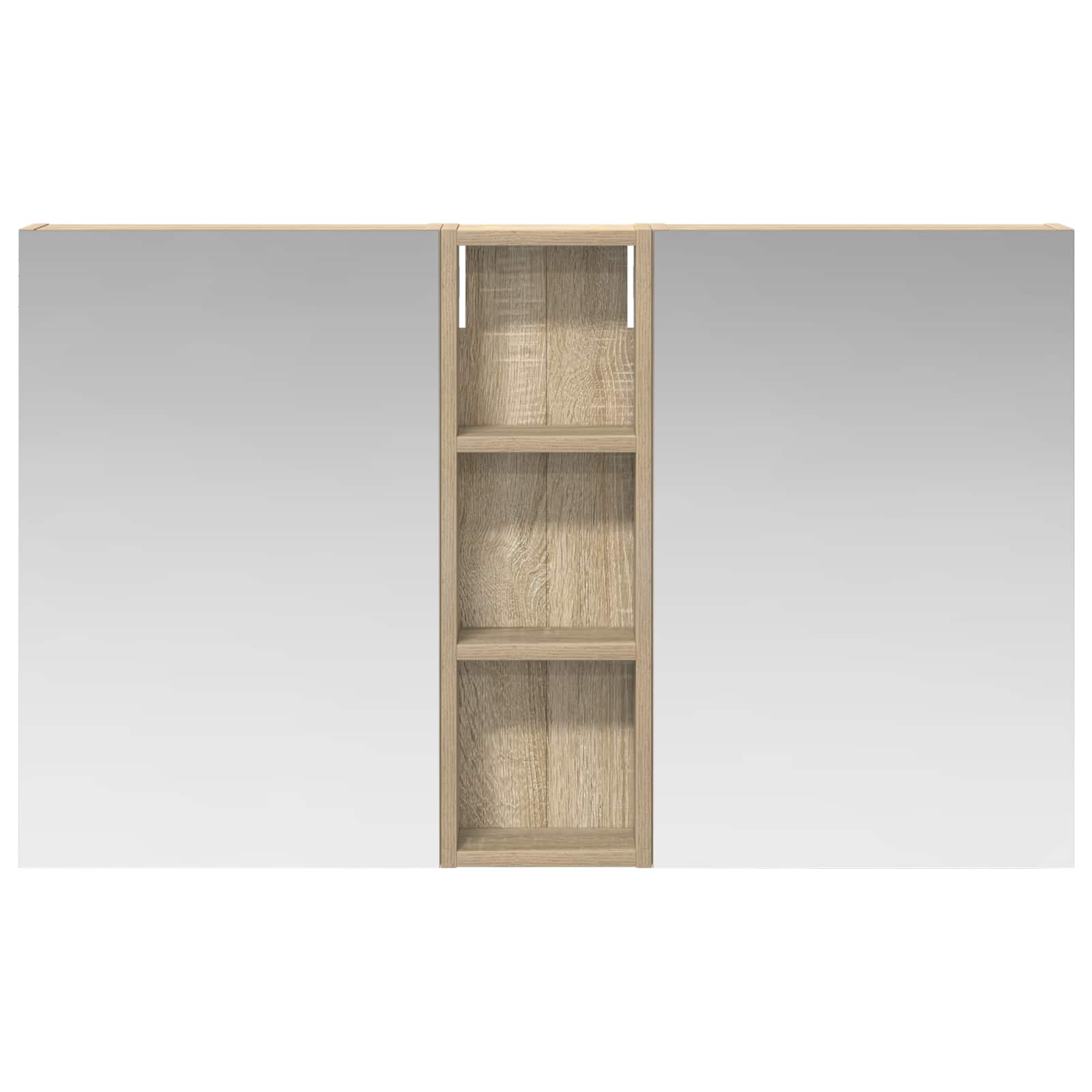 Set ormarića za kupaonicu s policom 3 pcs 100 x 10,5 x 60,5 cm