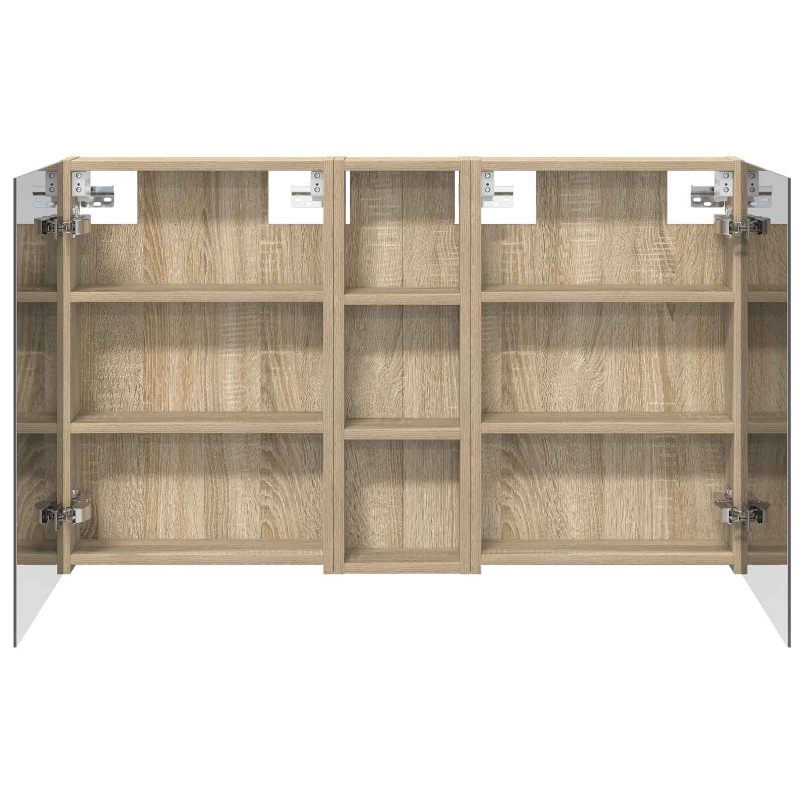 Set ormarića za kupaonicu s policom 3 pcs 100 x 10,5 x 60,5 cm