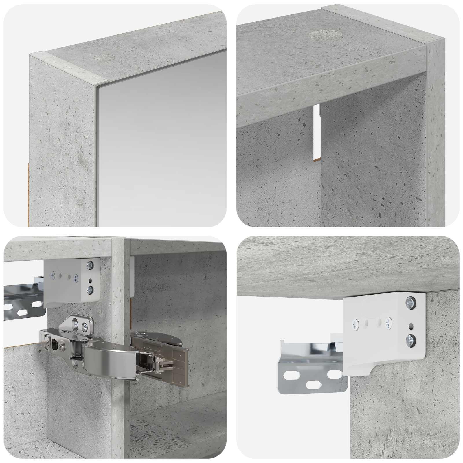 Set ormarića za kupaonicu s policom 3 pcs 100 x 10,5 x 60,5 cm