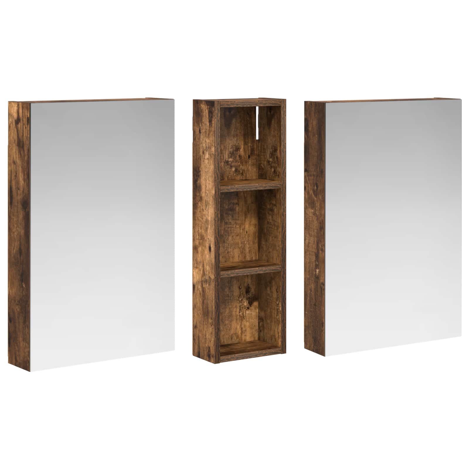 Set ormarića za kupaonicu s policom 3 pcs 100 x 10,5 x 60,5 cm