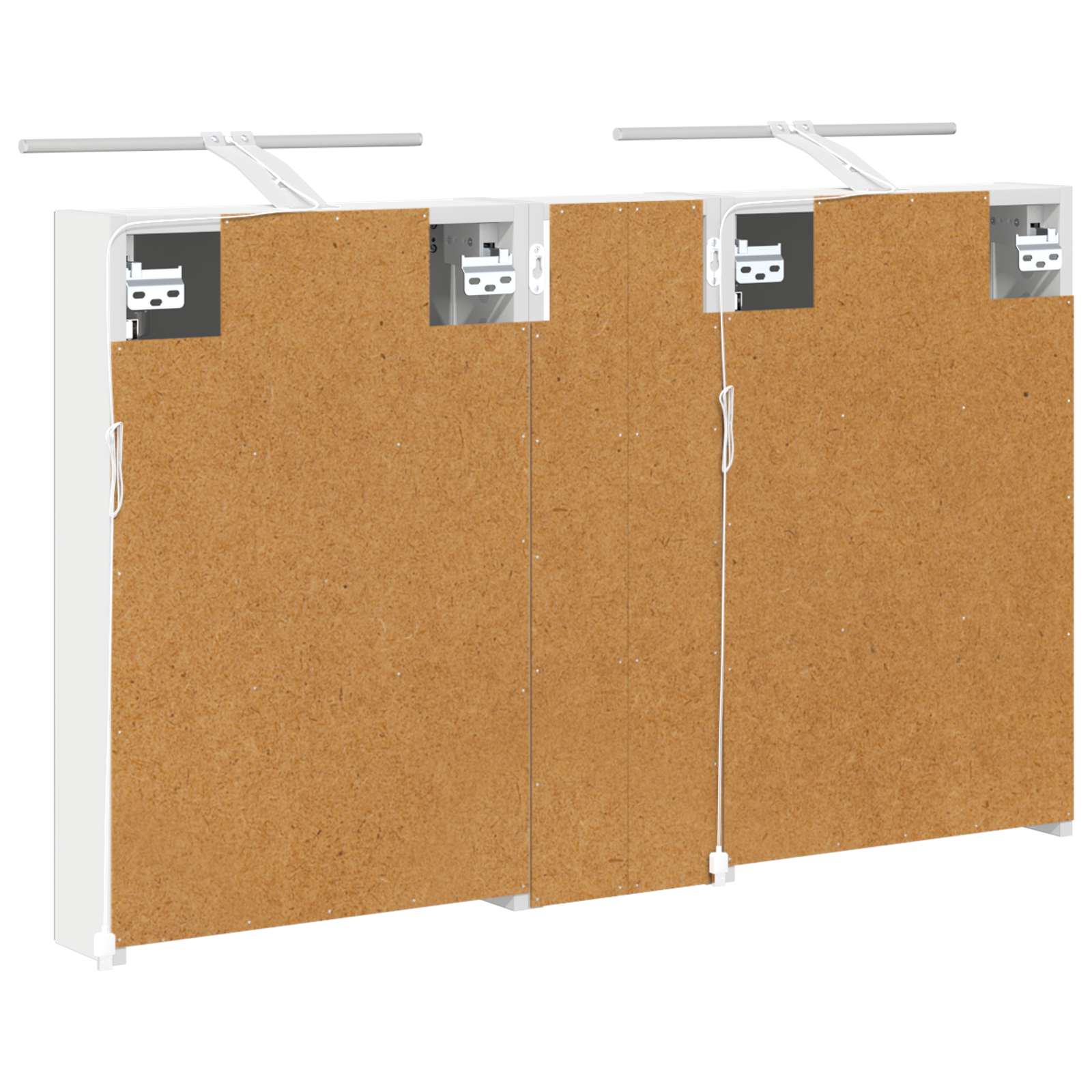 Set ormarića za kupaonicu s policom 3 pcs 100 x 10,5 x 60,5 cm