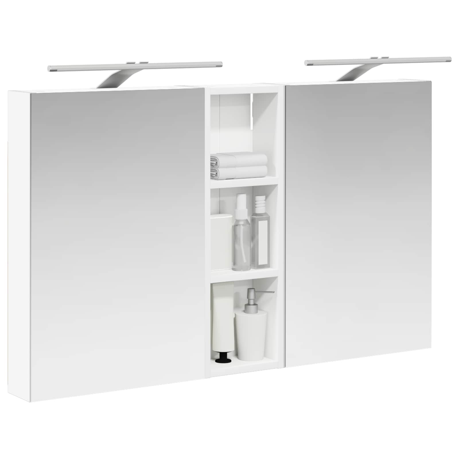 Set ormarića za kupaonicu s policom 3 pcs 100 x 10,5 x 60,5 cm