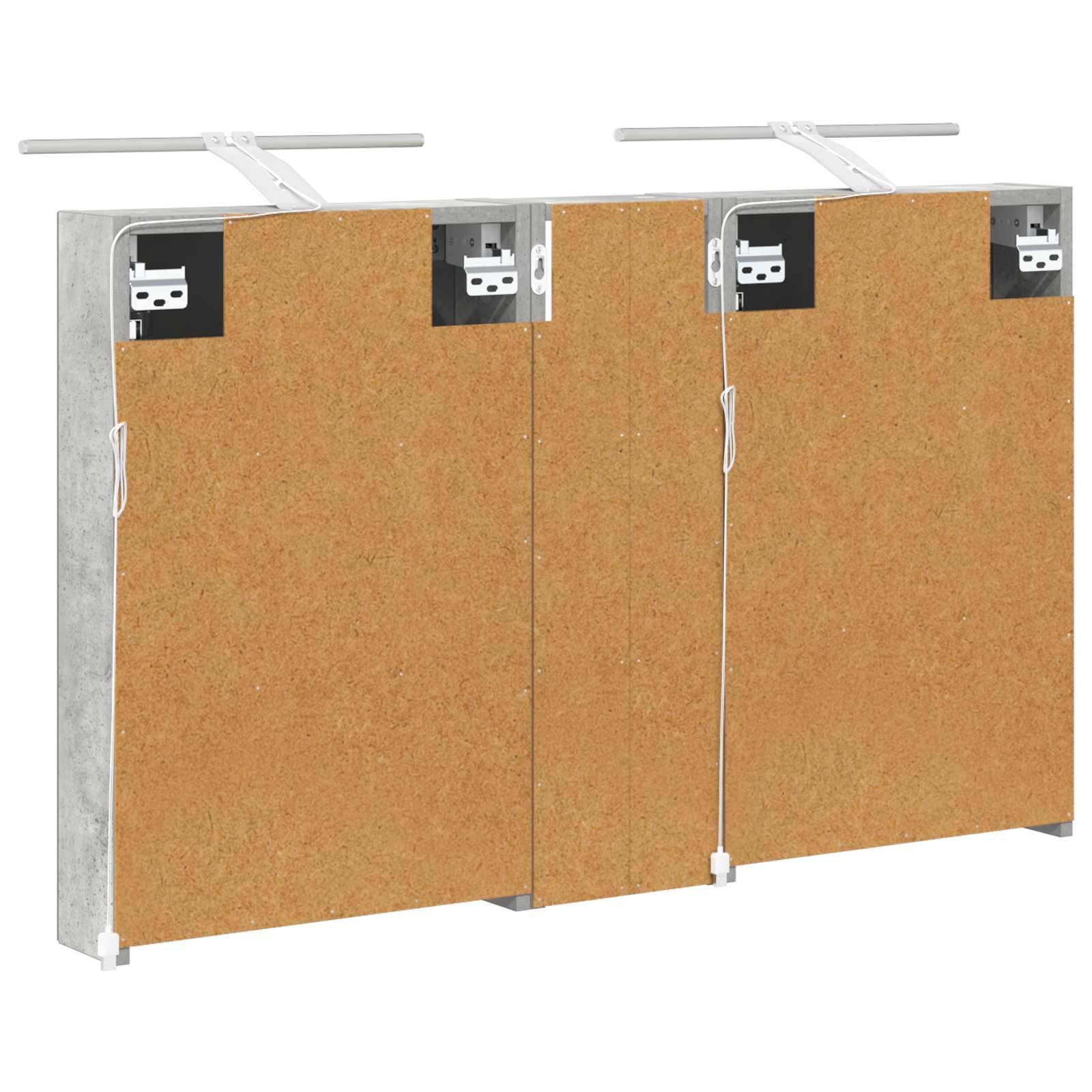 Set ormarića za kupaonicu s policom 3 pcs 100 x 10,5 x 60,5 cm