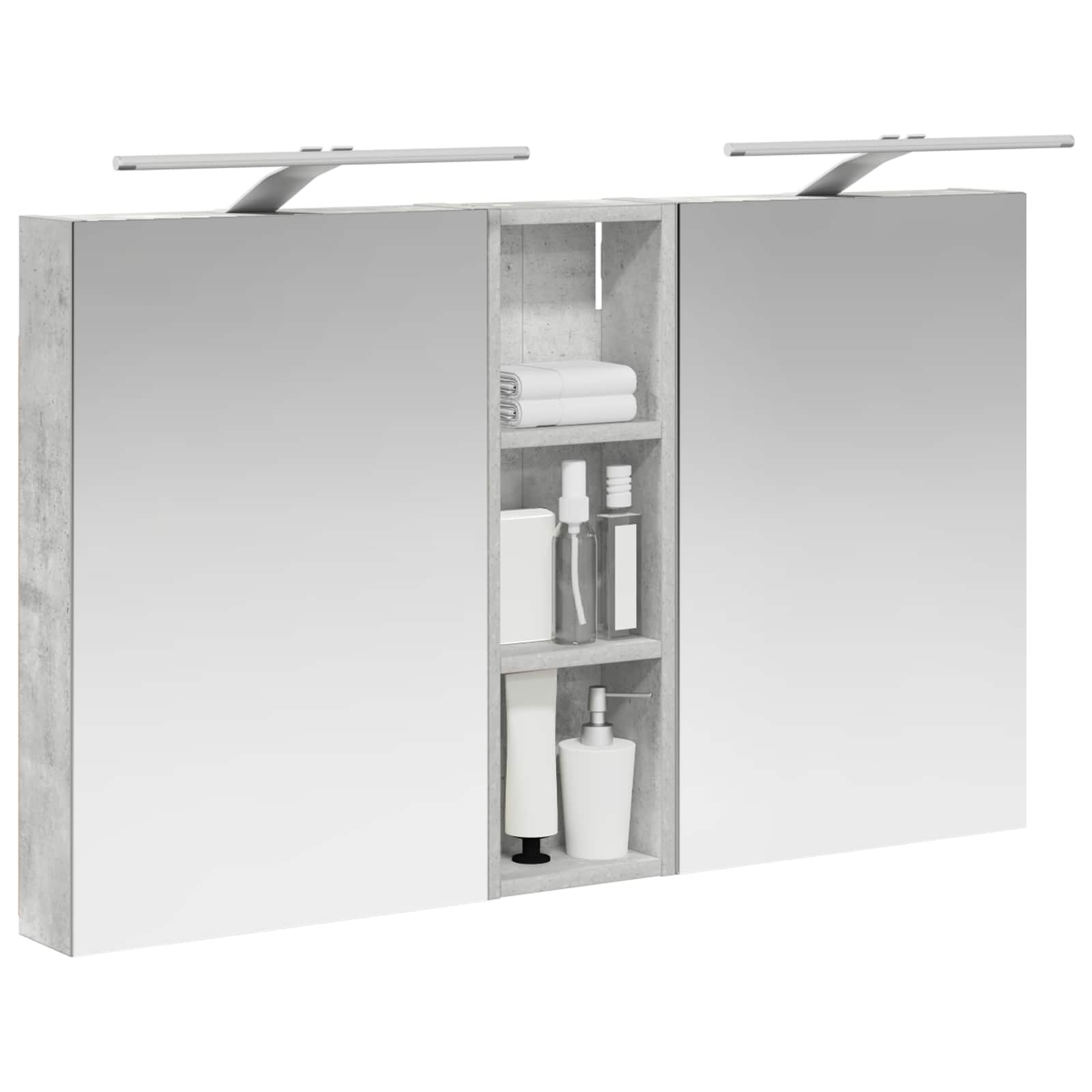 Set ormarića za kupaonicu s policom 3 pcs 100 x 10,5 x 60,5 cm