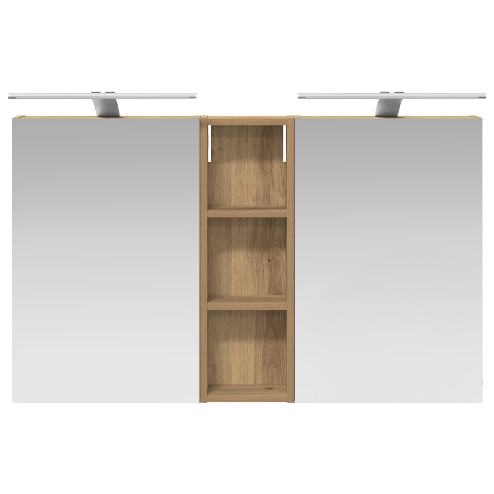 Set ormarića za kupaonicu s policom 3 pcs 100 x 10,5 x 60,5 cm