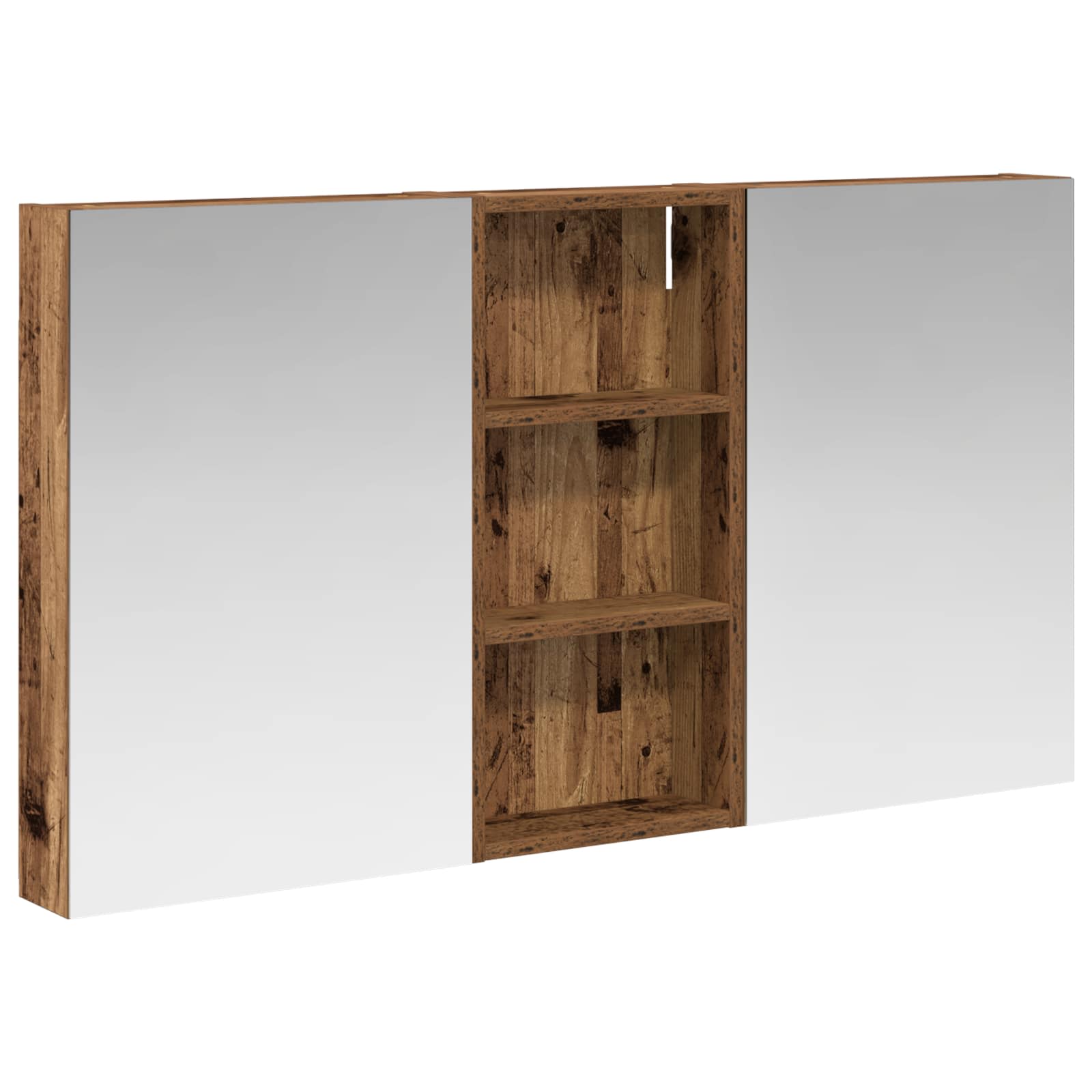 Set ormarića za kupaonicu s policom 3 pcs 110 x 10,5 x 60,5 cm