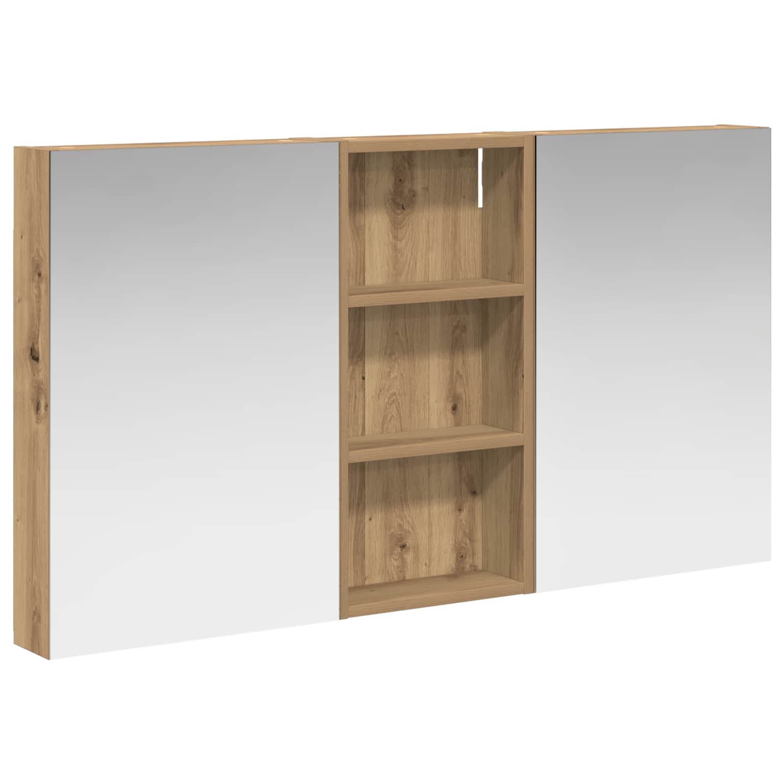 Set ormarića za kupaonicu s policom 3 pcs 110 x 10,5 x 60,5 cm