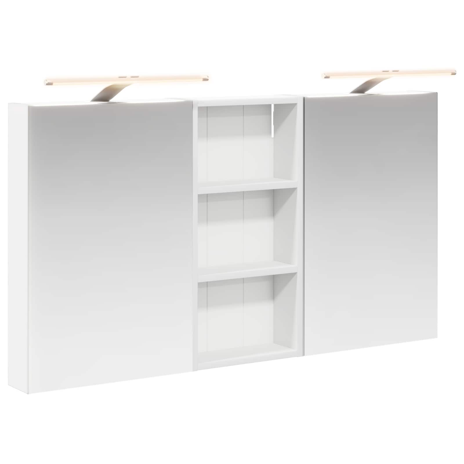 Set ormarića za kupaonicu s policom 3 pcs 110 x 10,5 x 60,5 cm