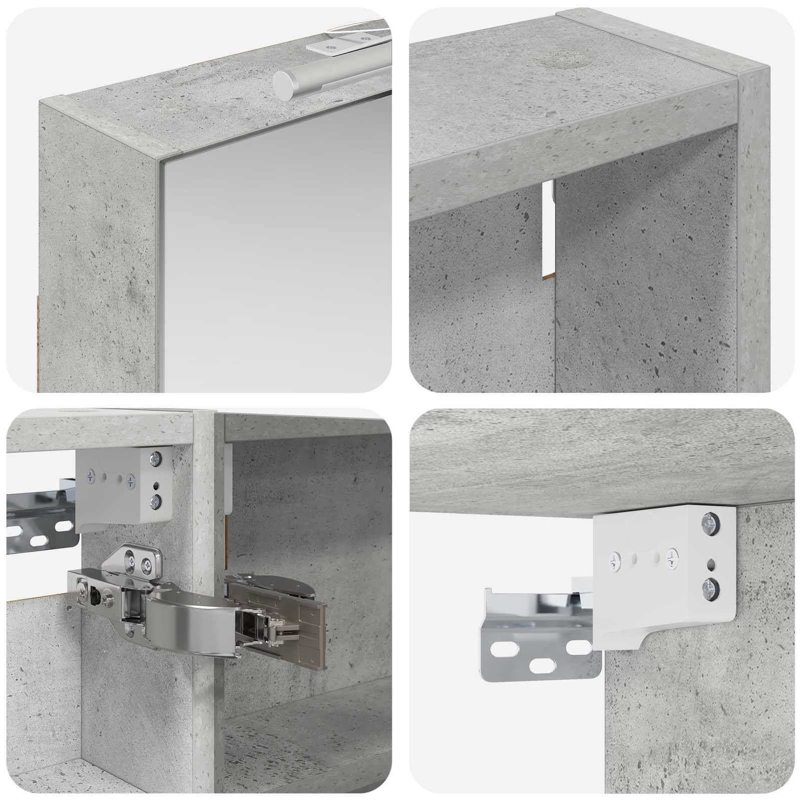 Set ormarića za kupaonicu s policom 3 pcs 110 x 10,5 x 60,5 cm