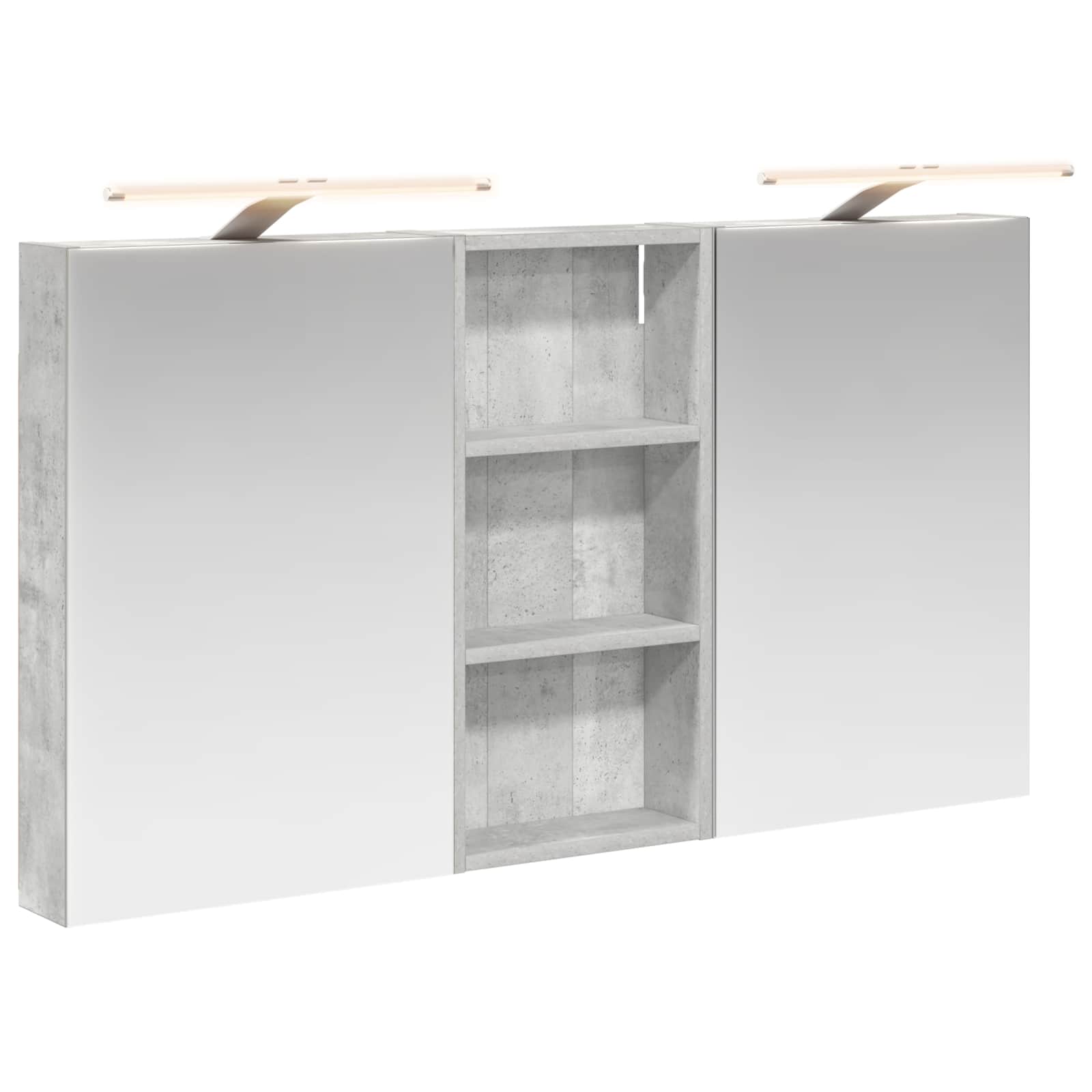 Set ormarića za kupaonicu s policom 3 pcs 110 x 10,5 x 60,5 cm